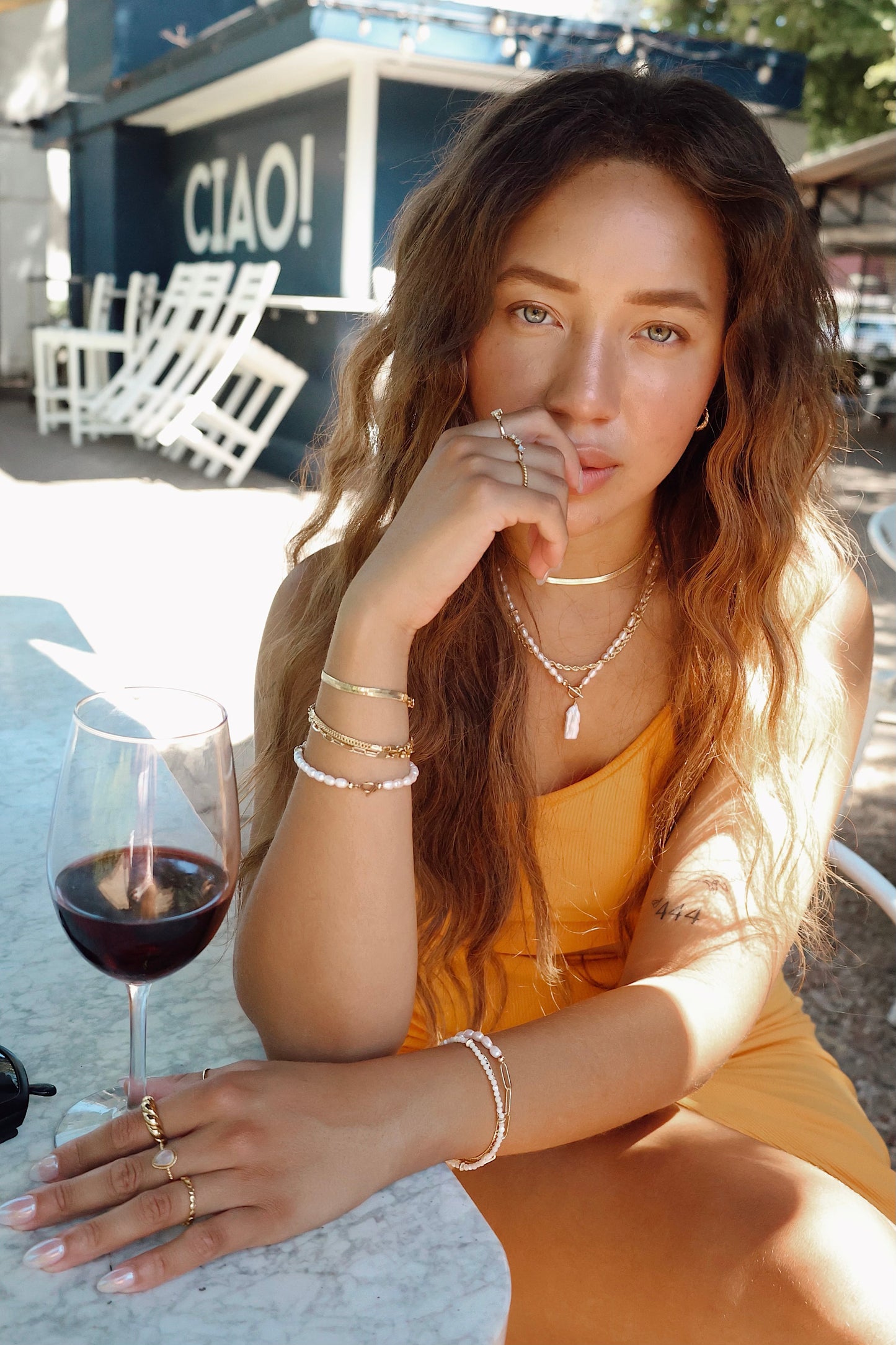 Amelia Dainty Herringbone Necklace