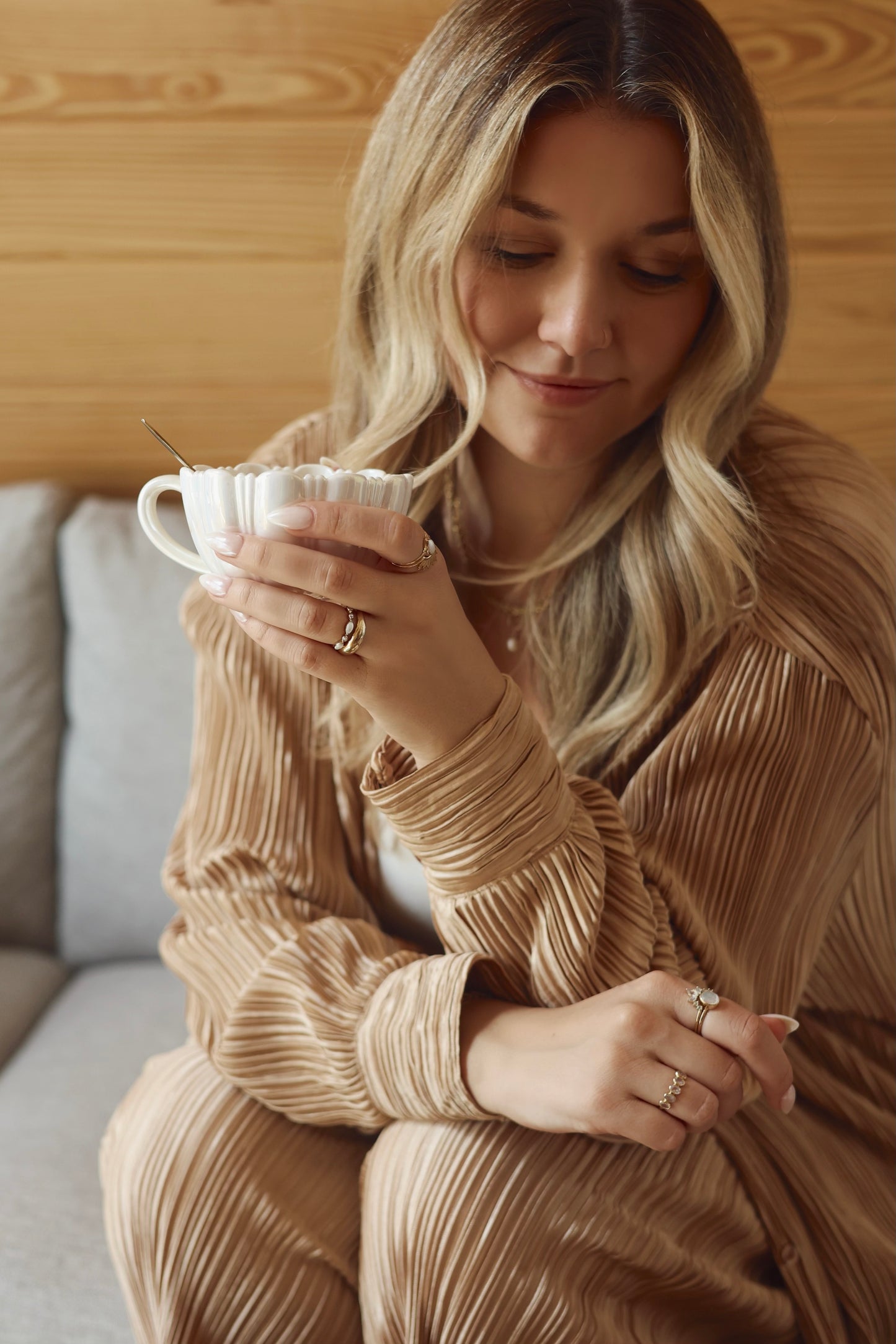Olivia Ring Pearl - Gold