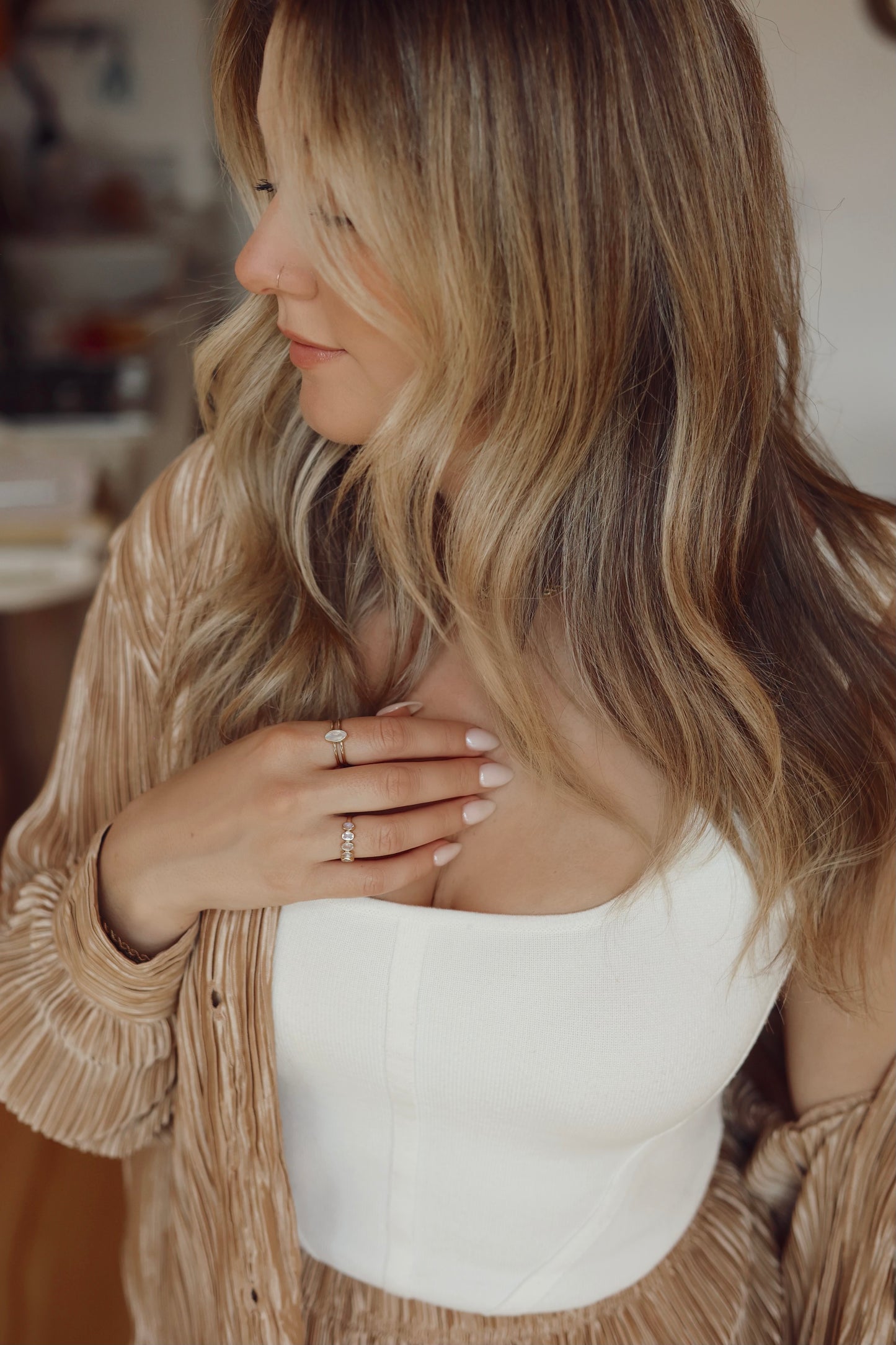 Lucy Ring Moonstone - Gold