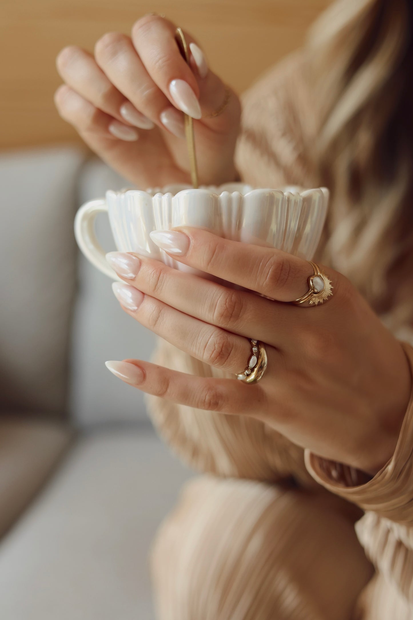 Mesa Ring Pearl - Gold