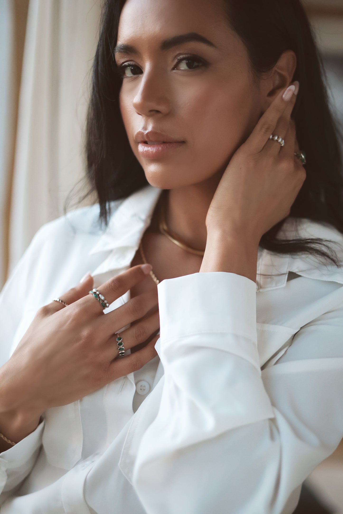 Olivia Ring Pearl - Silver