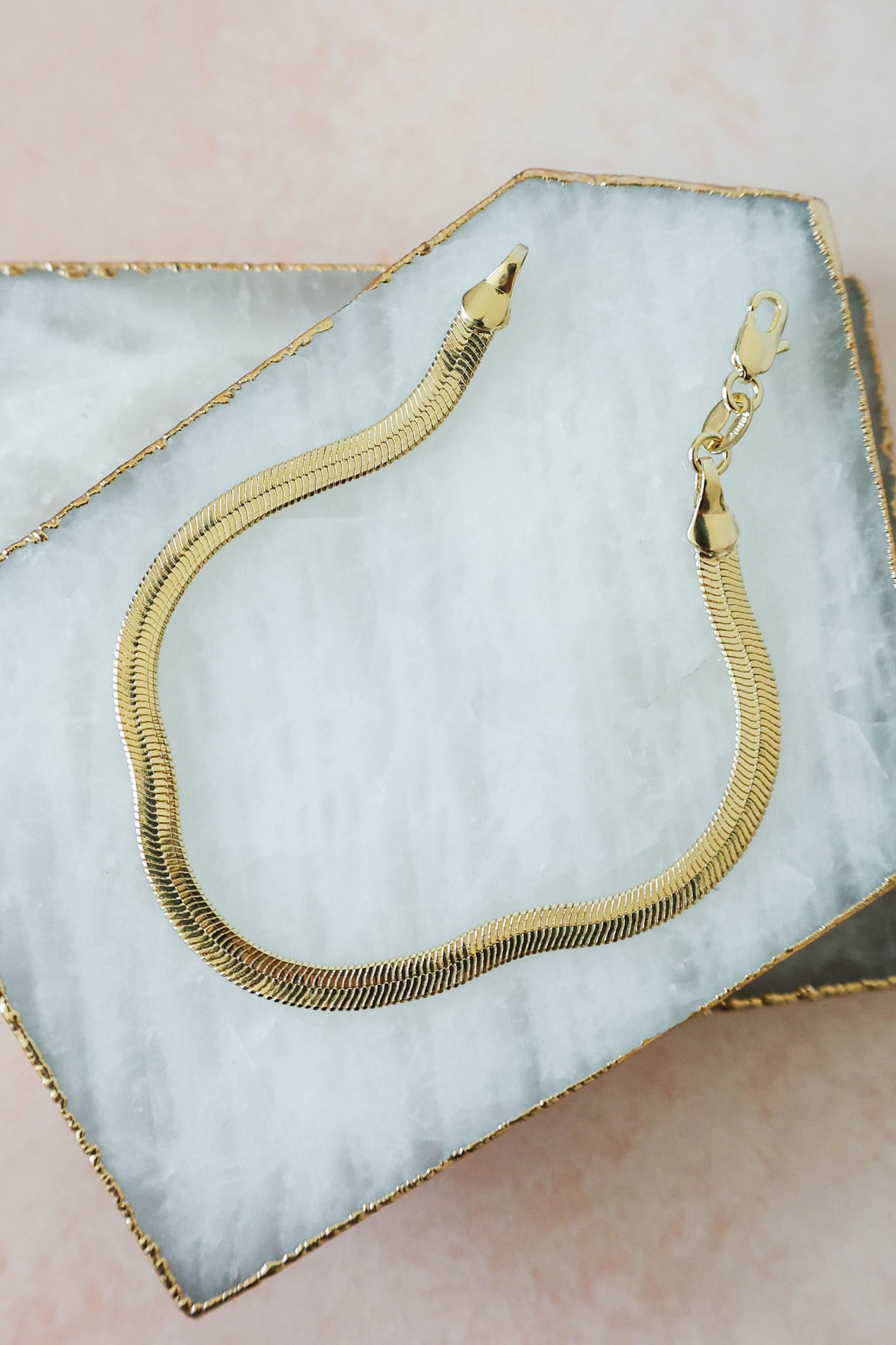 Amelia Dainty Herringbone Bracelet