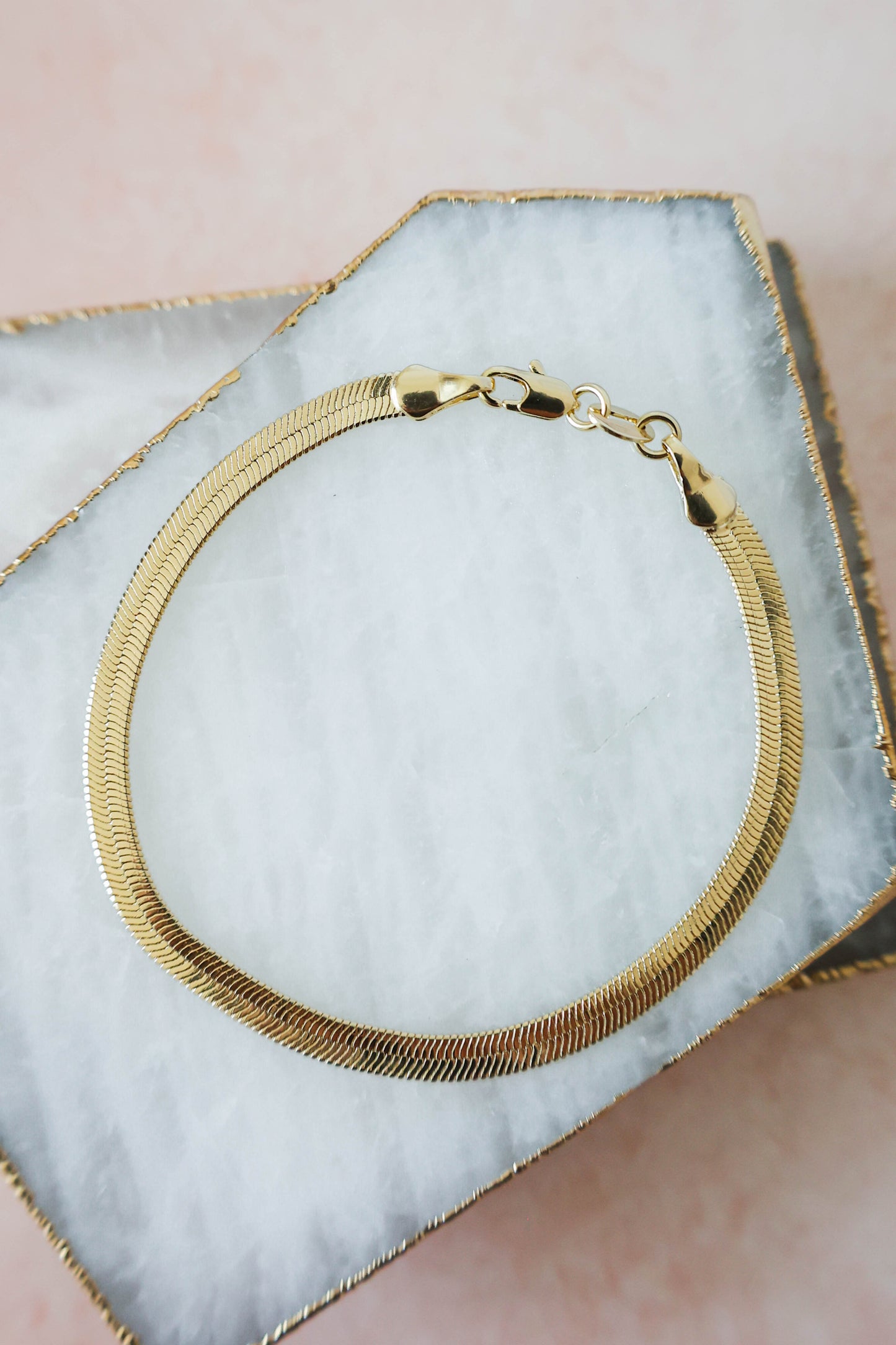 Amelia Dainty Herringbone Bracelet