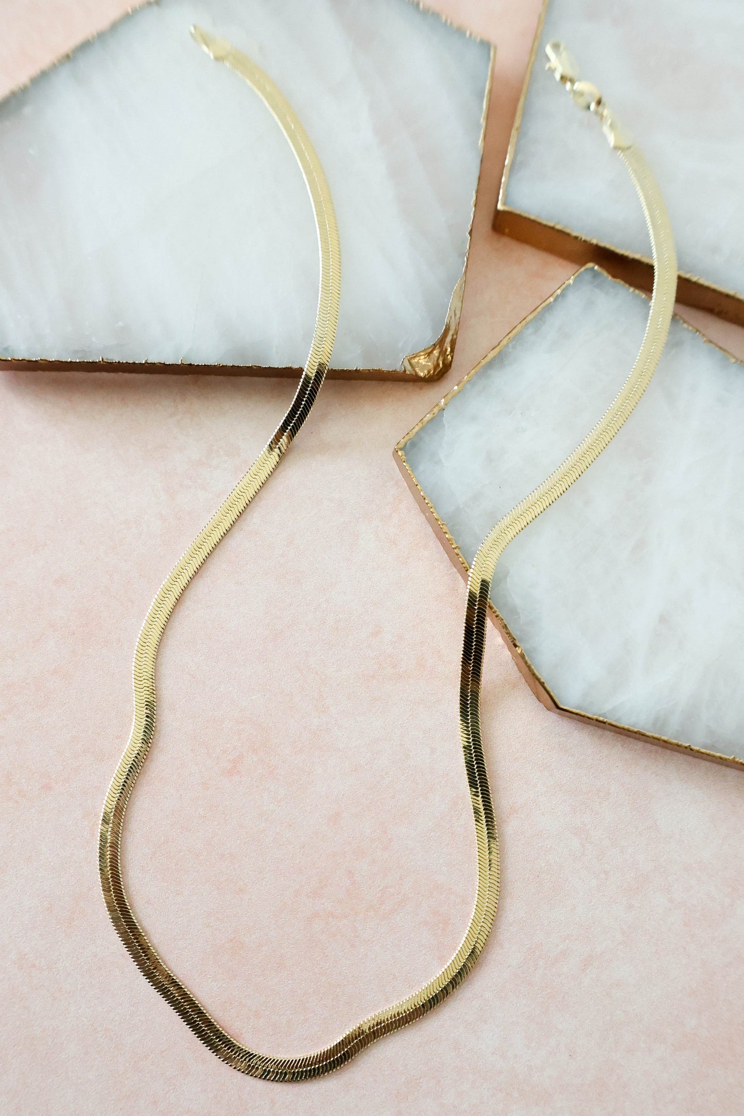 Amelia Dainty Herringbone Necklace