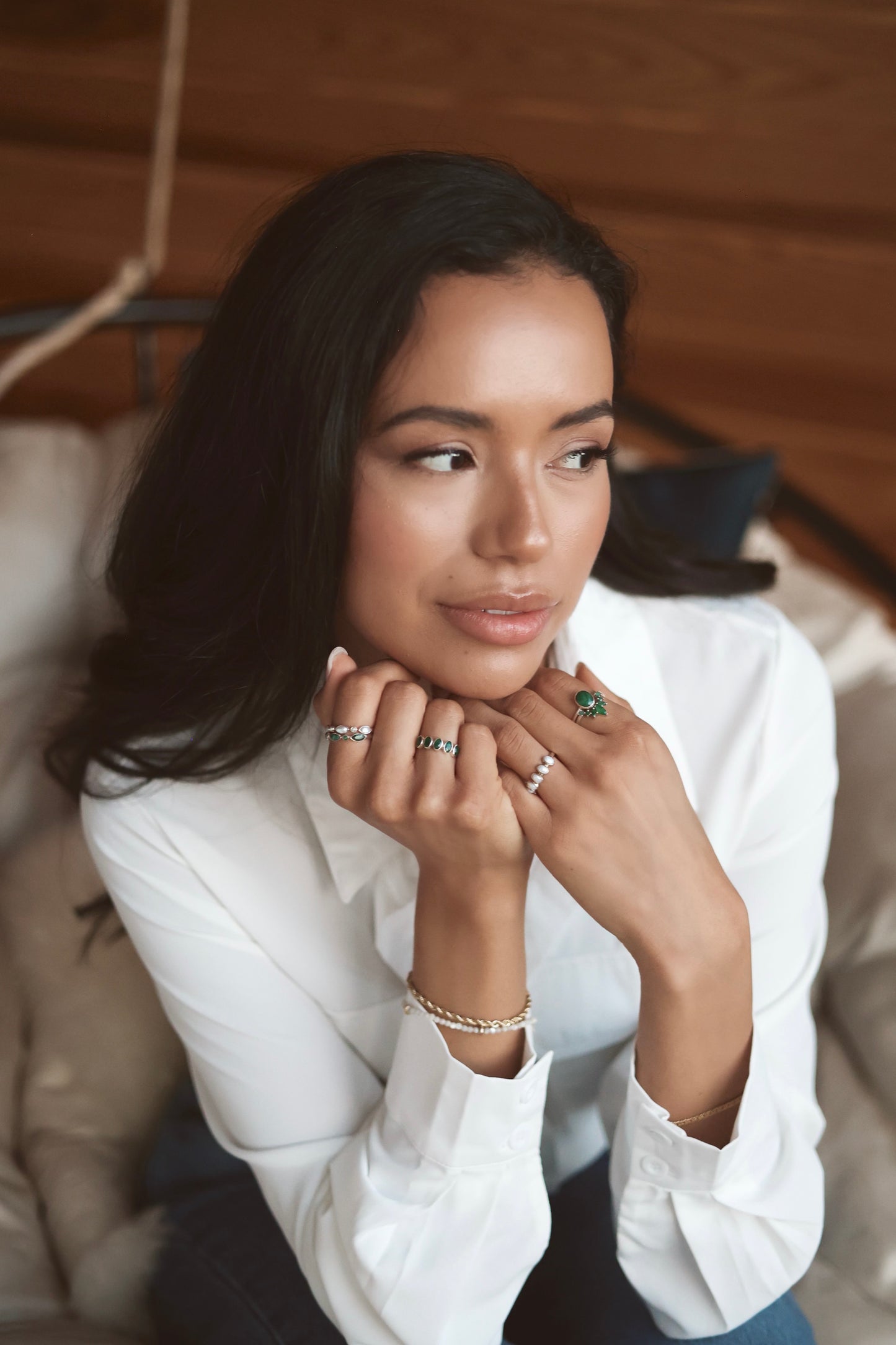 Olivia Ring Pearl - Silver