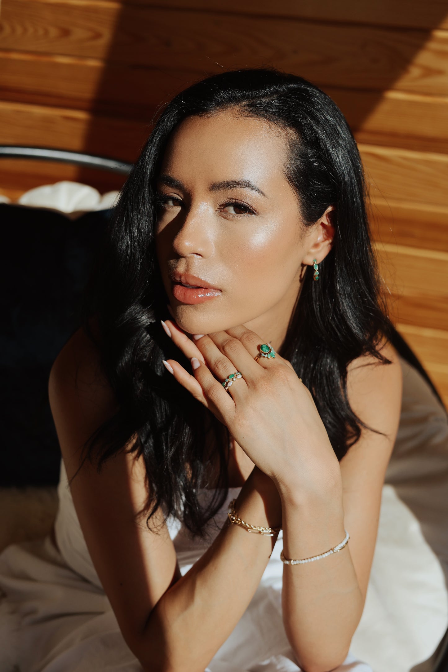 Olivia Ring Emerald - Gold