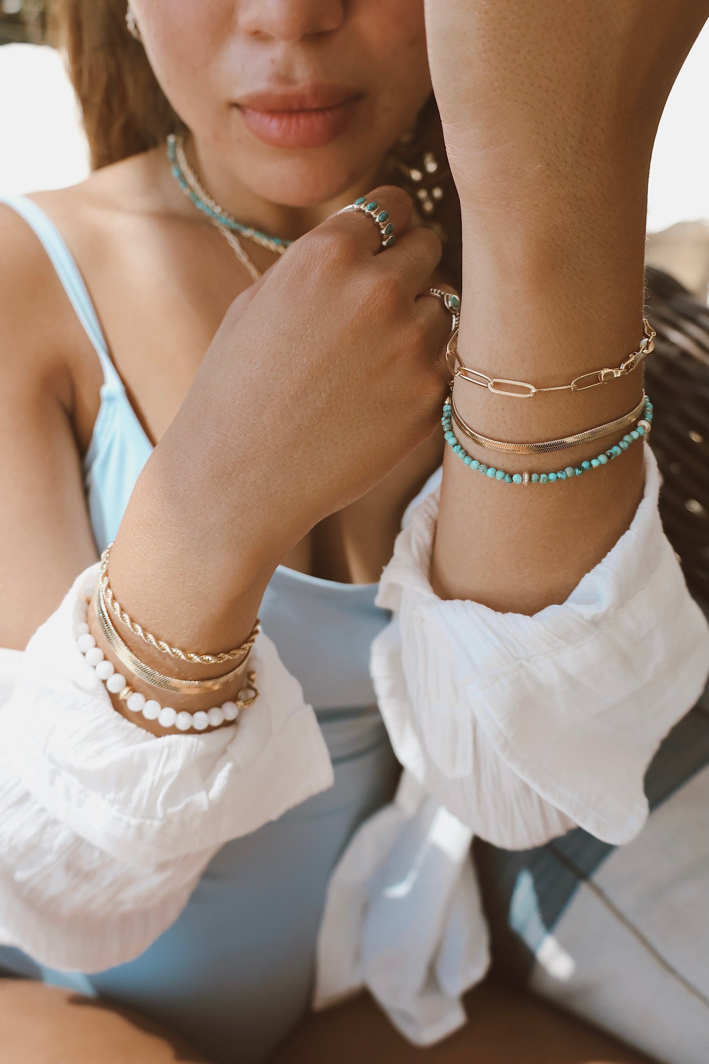 Amelia Dainty Herringbone Bracelet