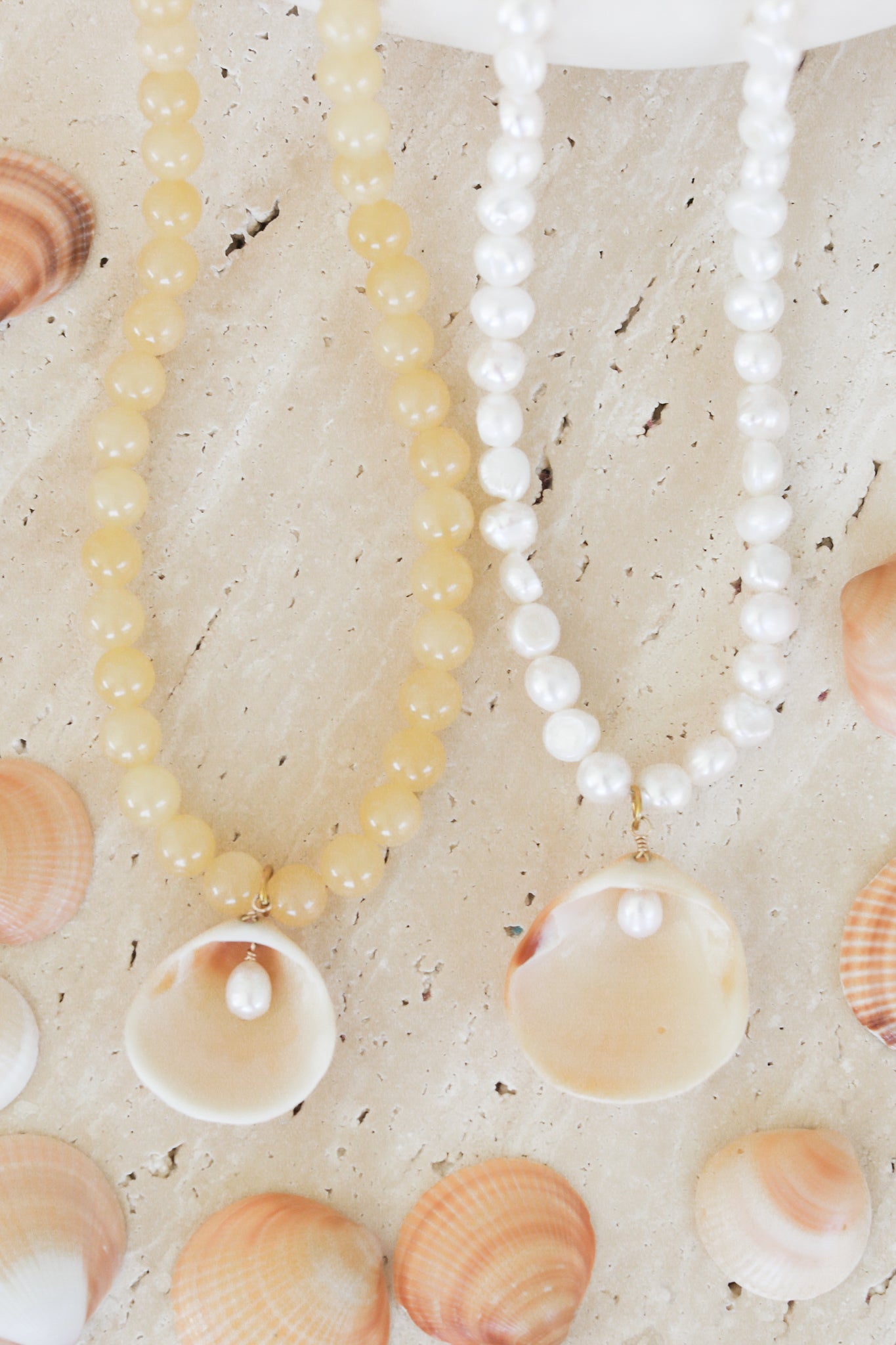 Birdie Necklace - Pearl