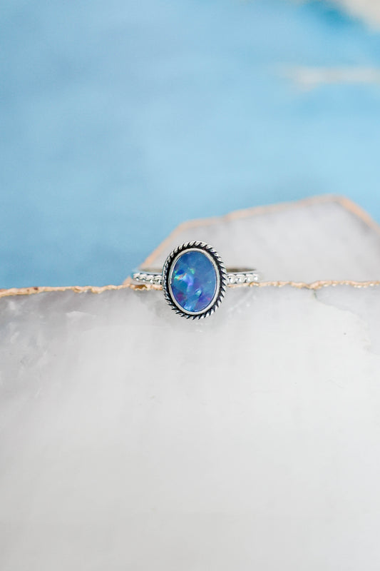 Julianna Ring Australian Opal - Silver