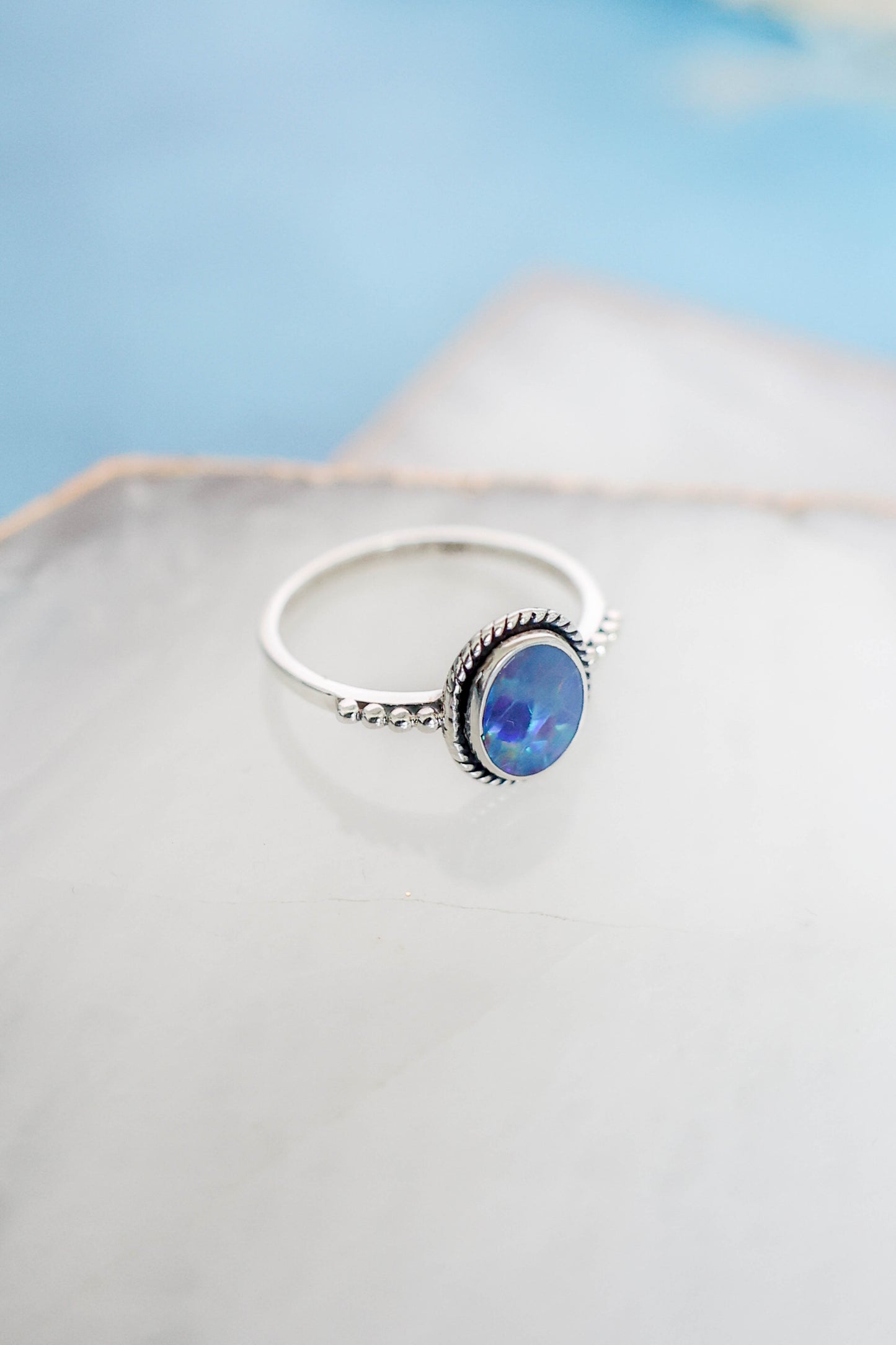 Julianna Ring Australian Opal - Silver
