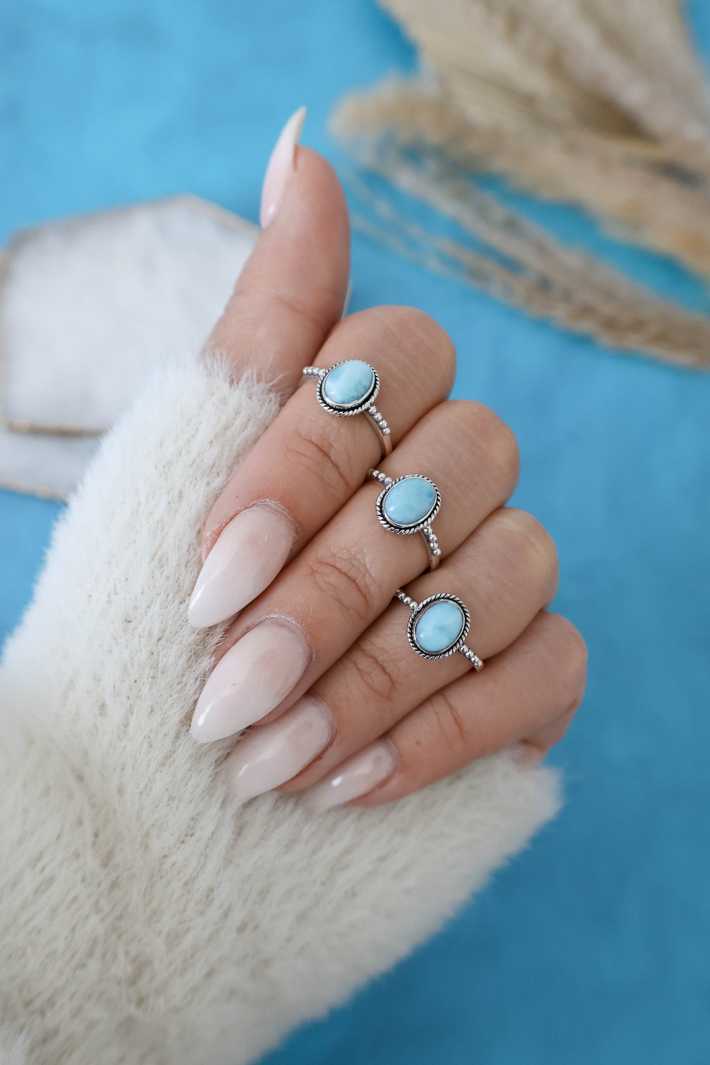 Julianna Ring Larimar - Silver