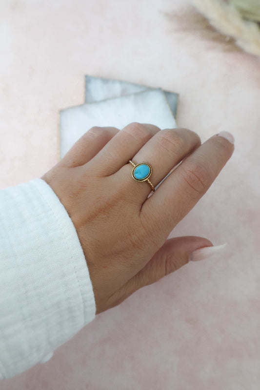 Julianna Ring Turquoise - Gold