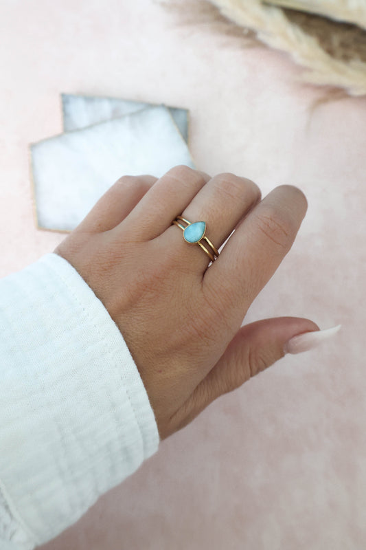 Lenox Ring Larimar - Gold
