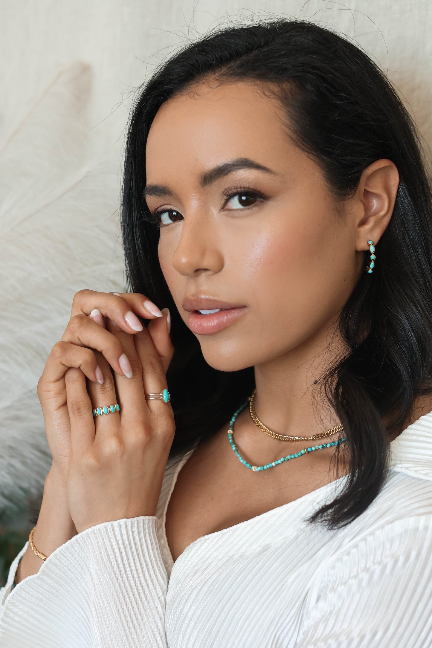 Lucy Ring Turquoise - Gold