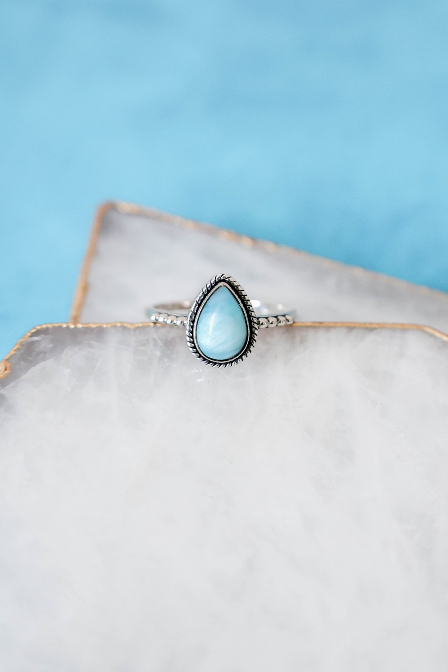Madalena Ring Larimar - Silver