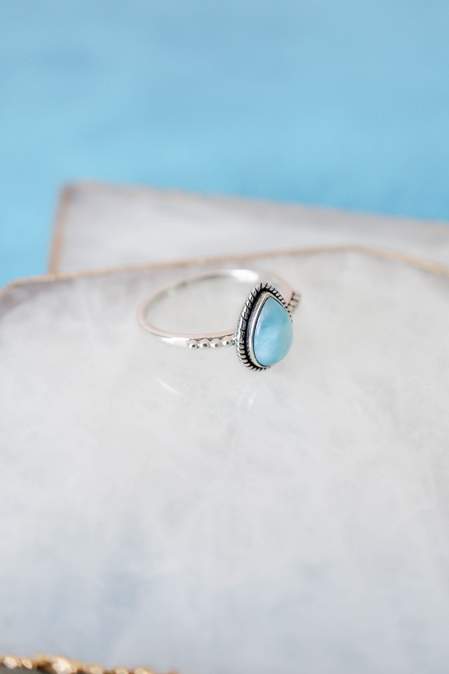 Madalena Ring Larimar - Silver