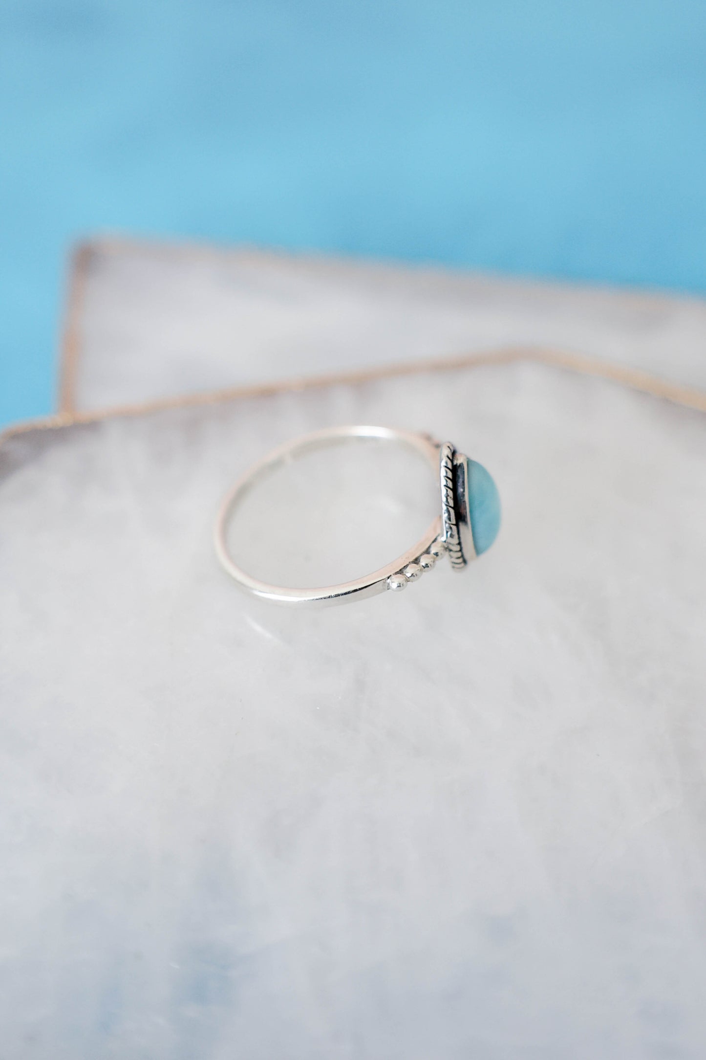 Madalena Ring Larimar - Silver