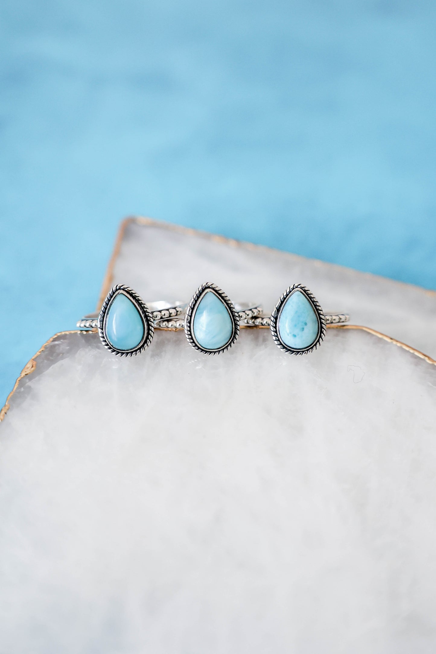 Madalena Ring Larimar - Silver