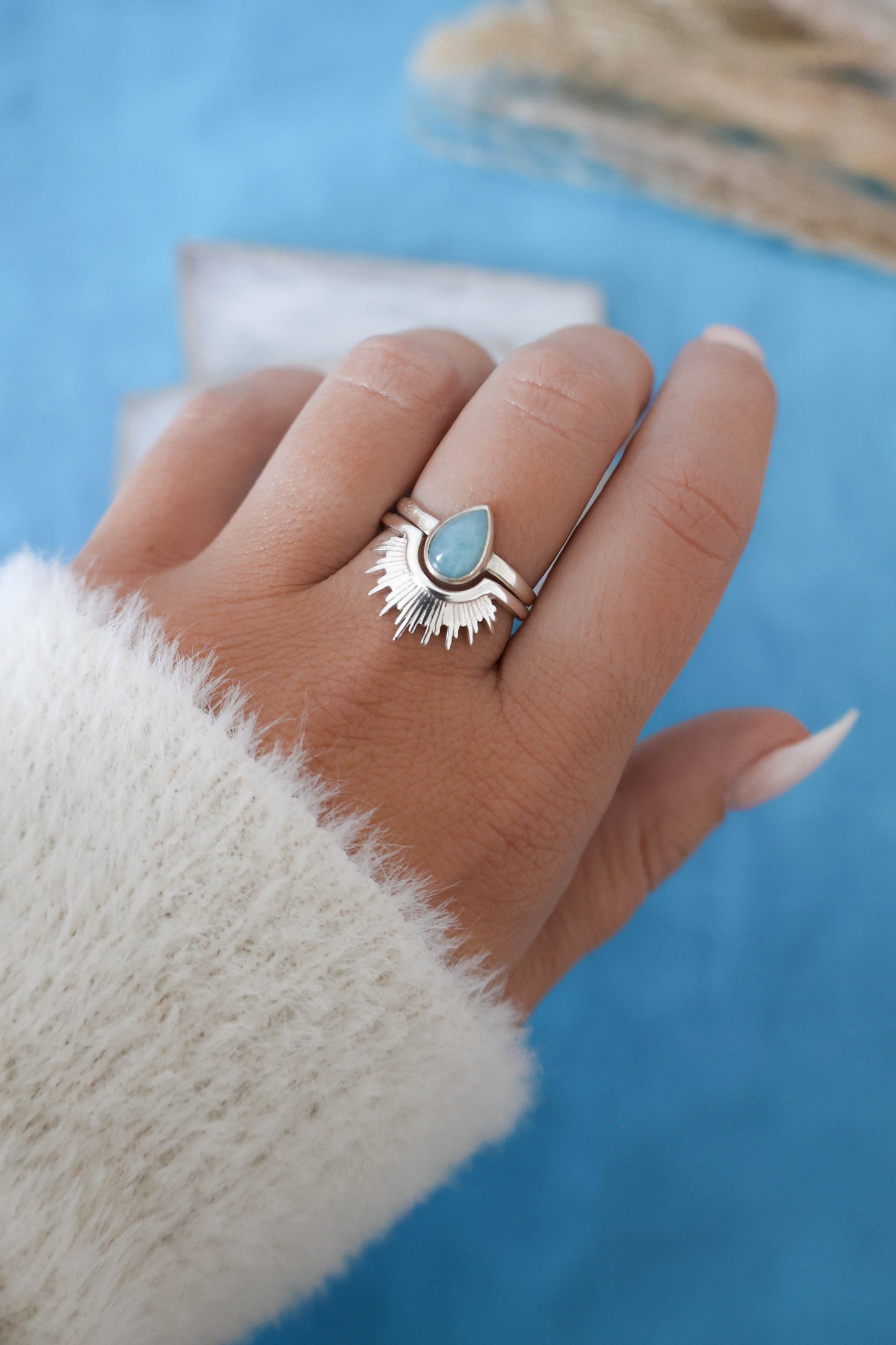 Mesa Ring Larimar - Silver