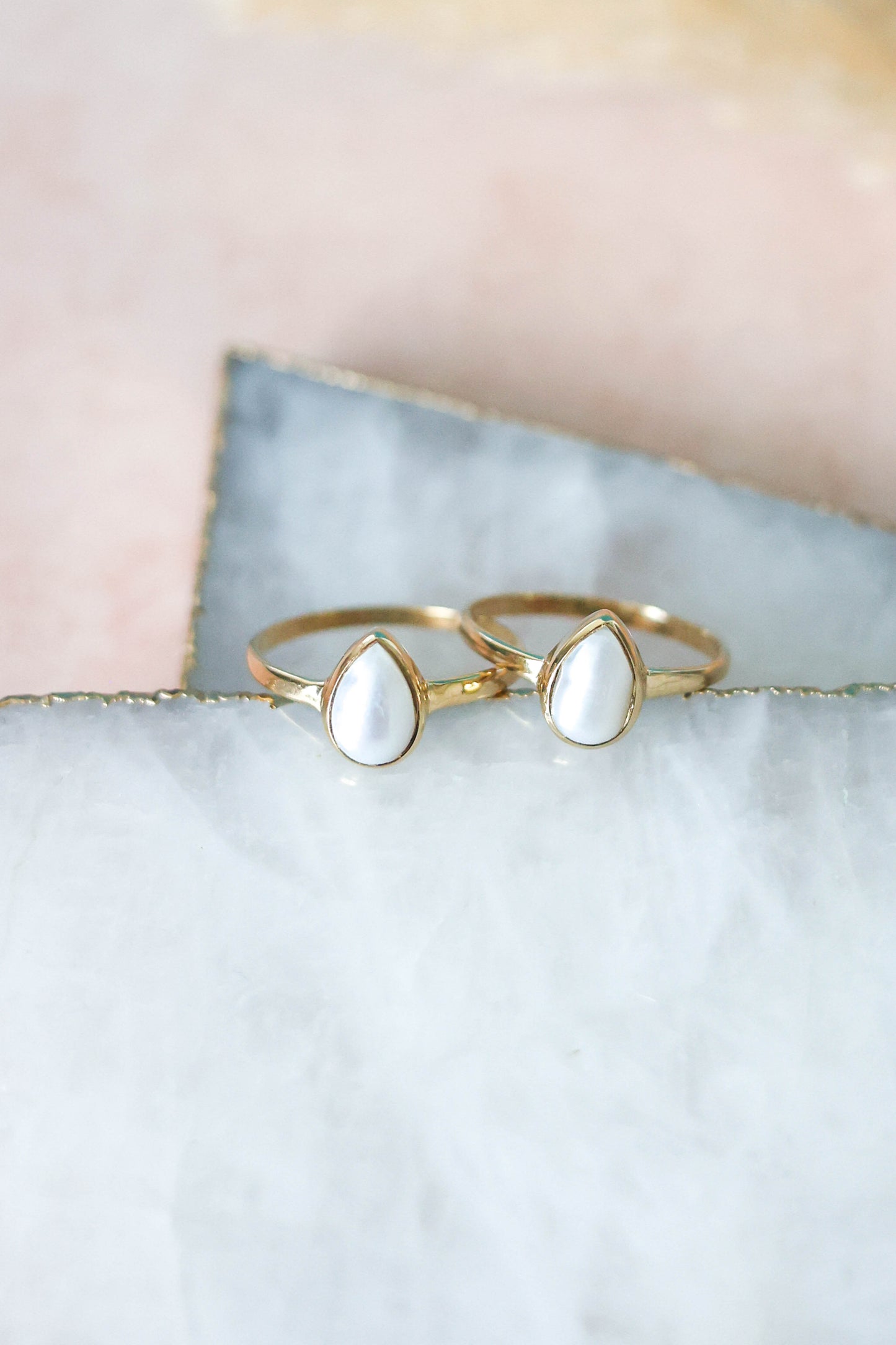 Mesa Ring Pearl - Gold