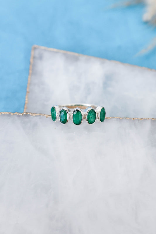 Nova Ring Emerald - Silver