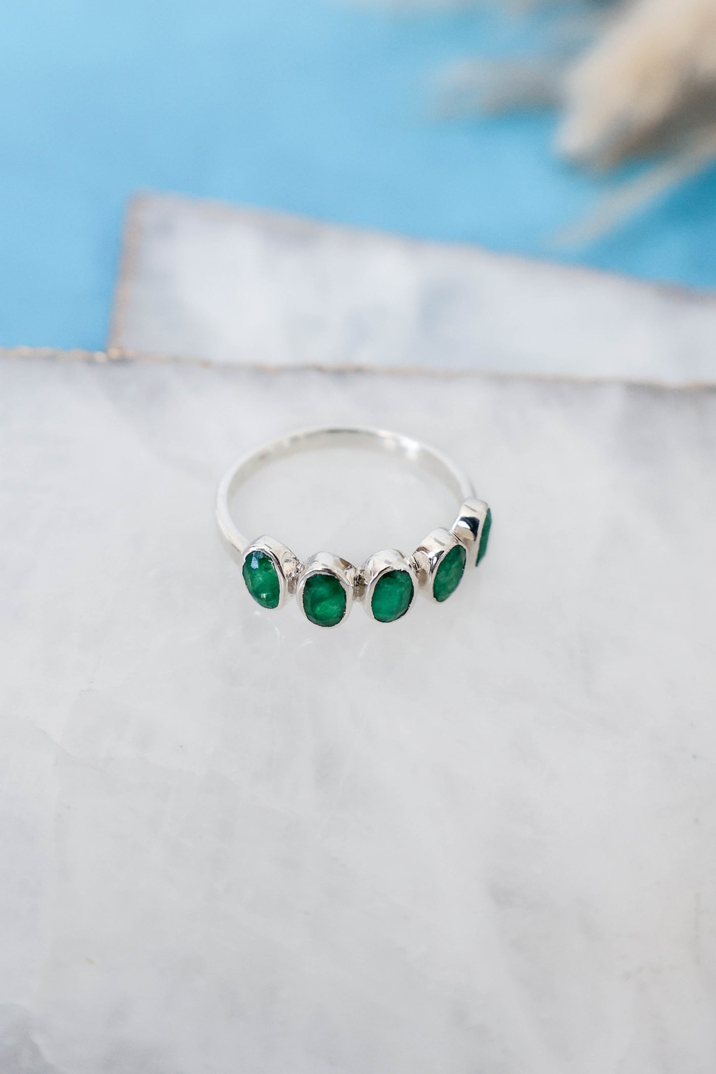 Nova Ring Emerald - Silver