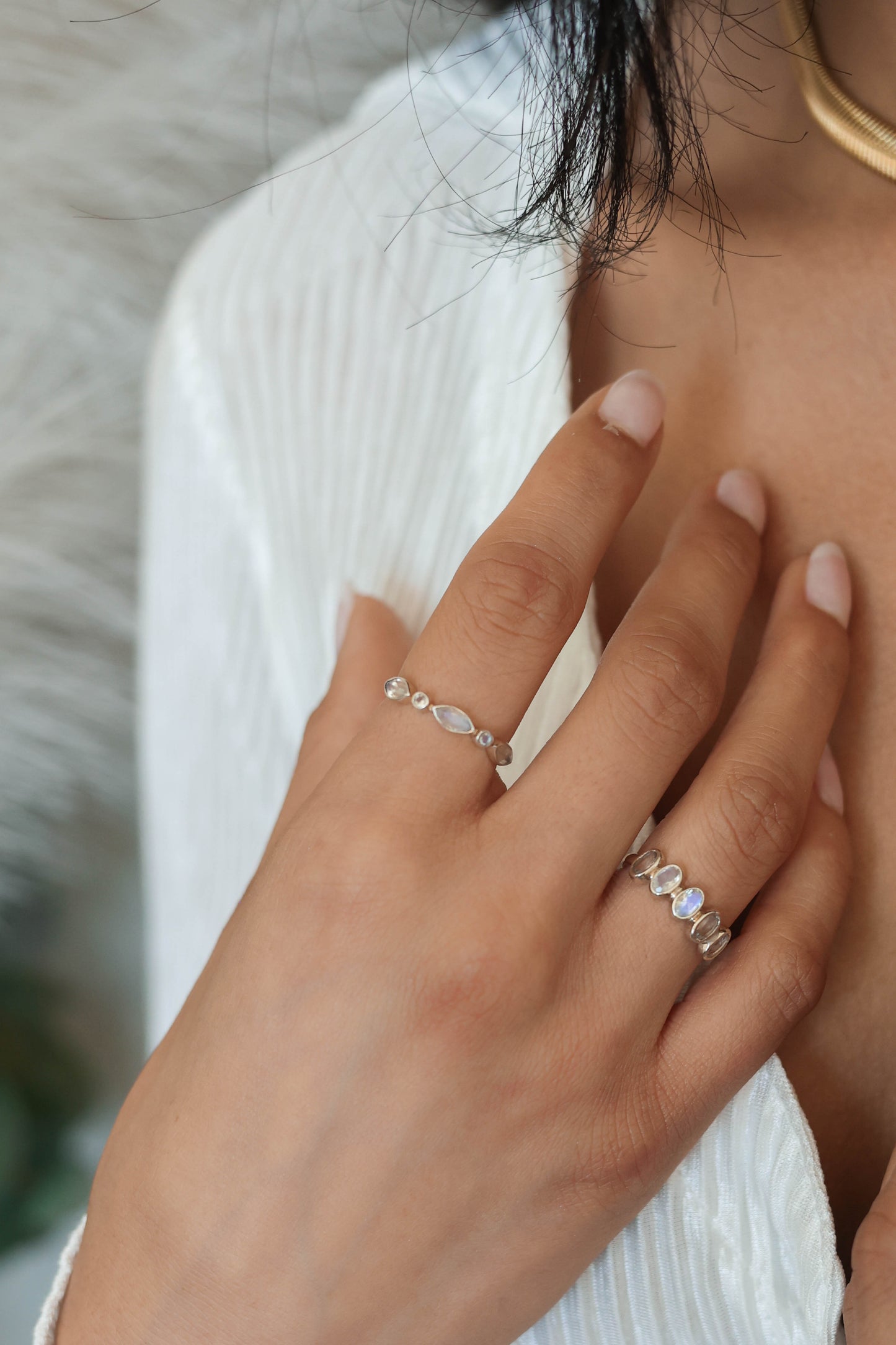 Nova Ring Moonstone - Silver