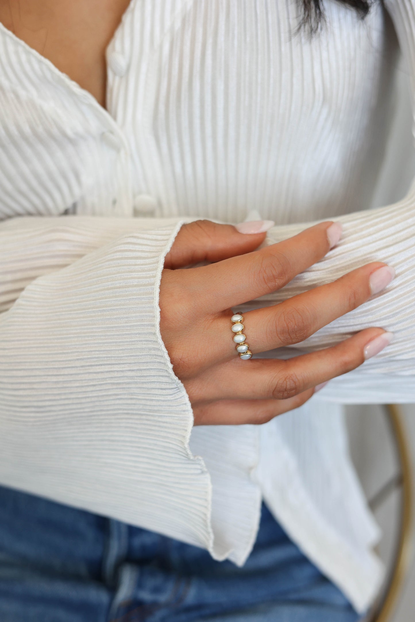 Nova Ring Pearl - Gold