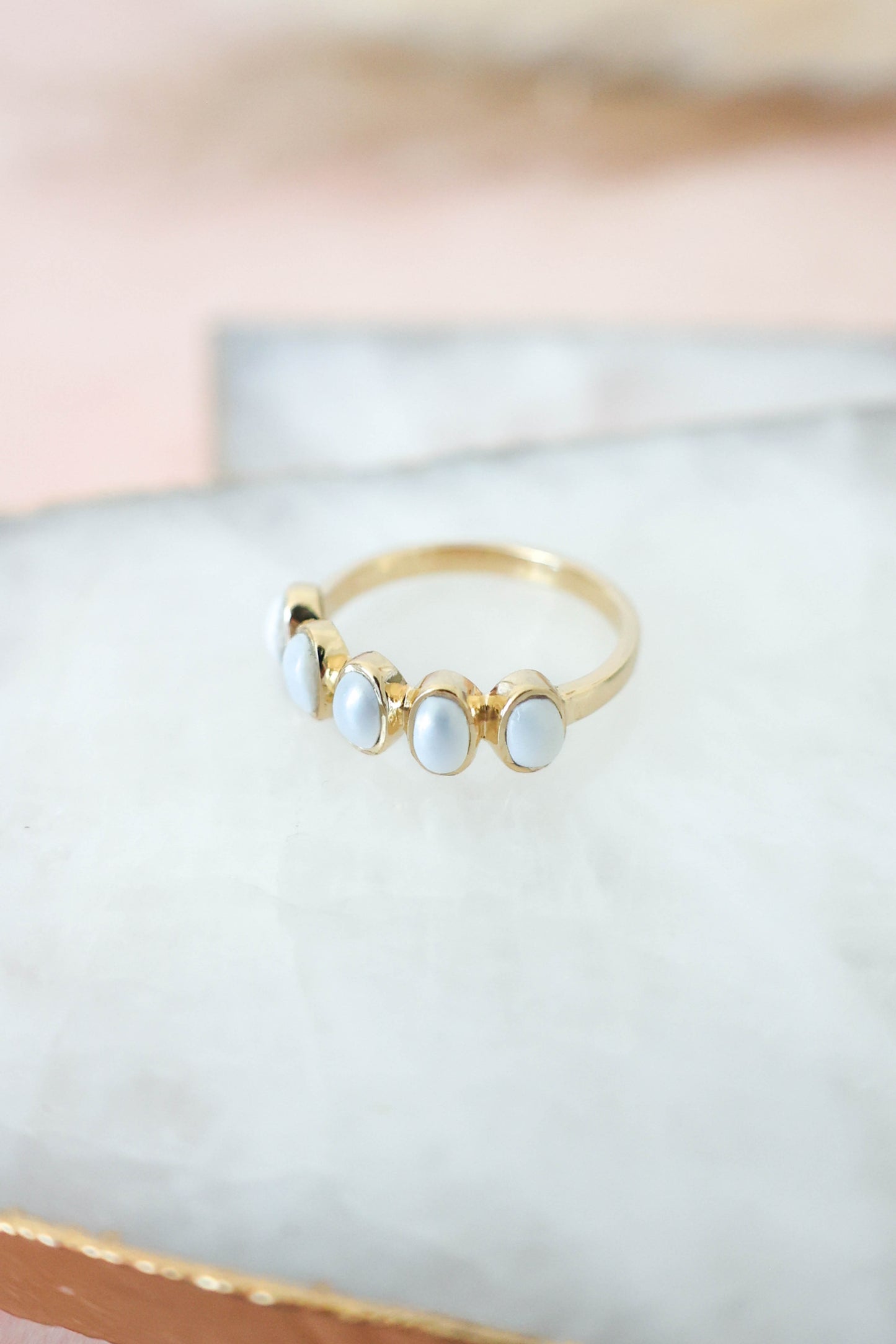 Nova Ring Pearl - Gold