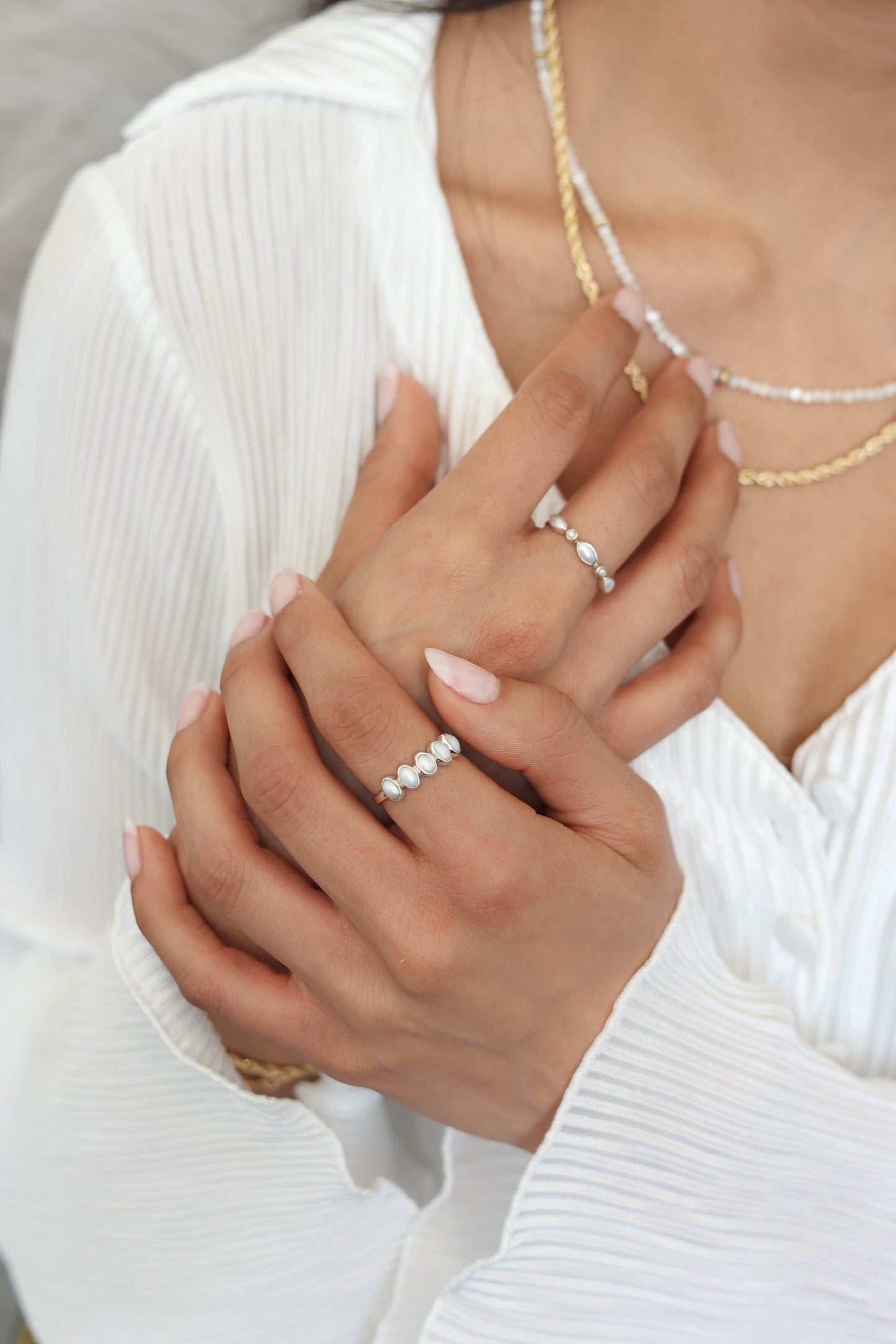 Nova Ring Pearl - Silver