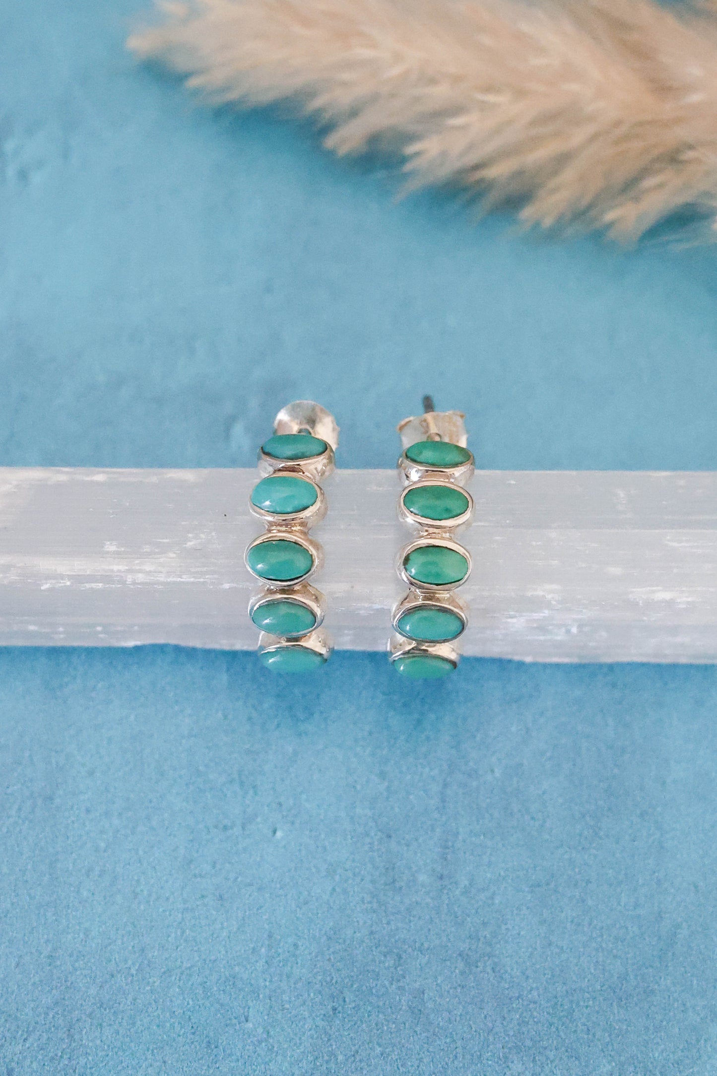 Nova Earrings Turquoise - Silver