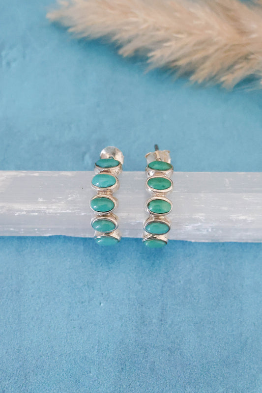 Nova Earrings Turquoise - Silver