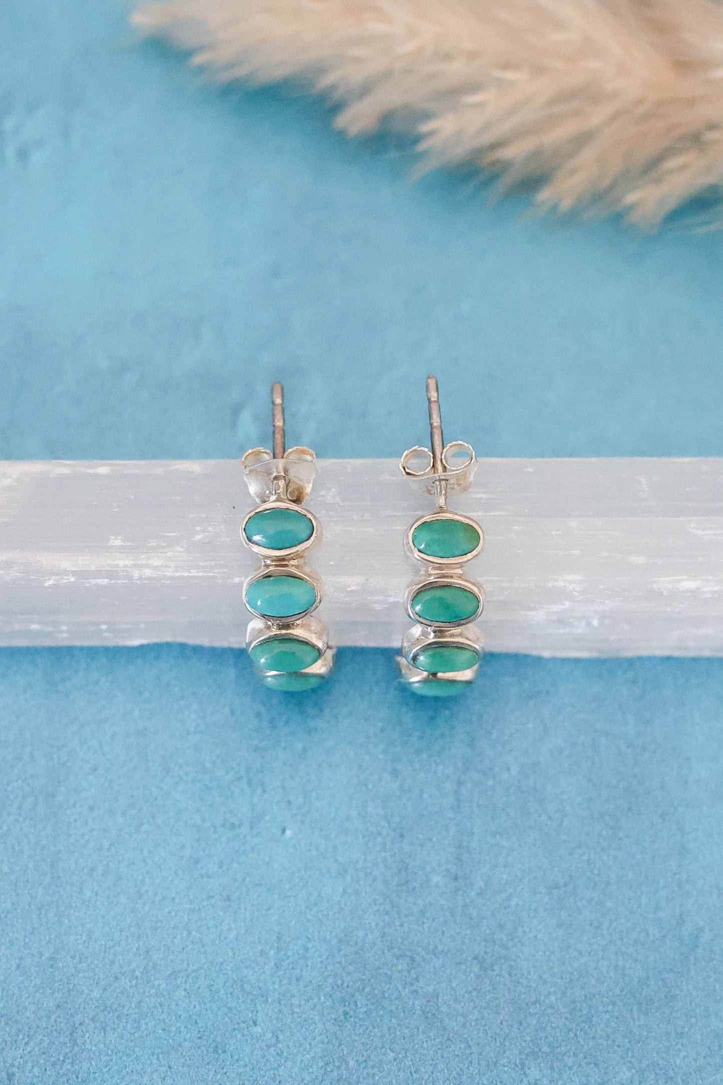 Nova Earrings Turquoise - Silver