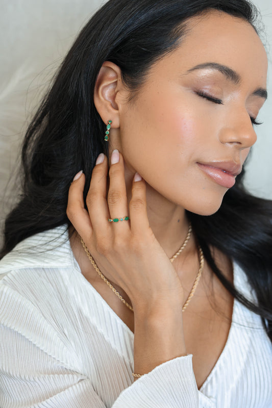 Olivia Ring Emerald - Gold