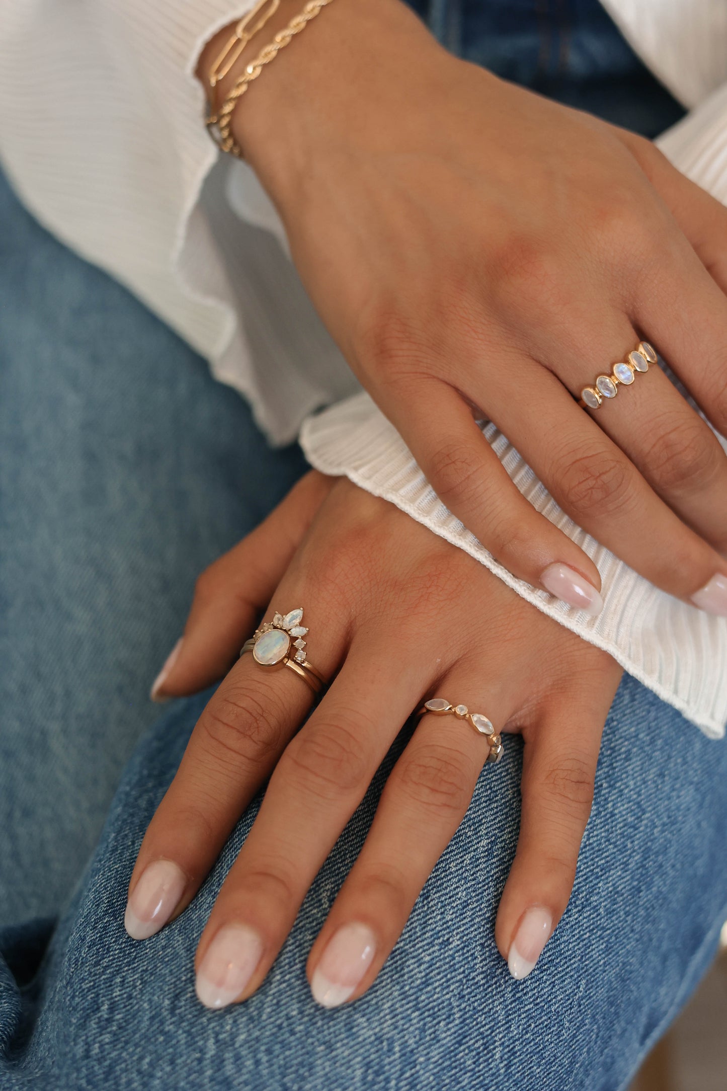 Olivia Ring Moonstone - Gold