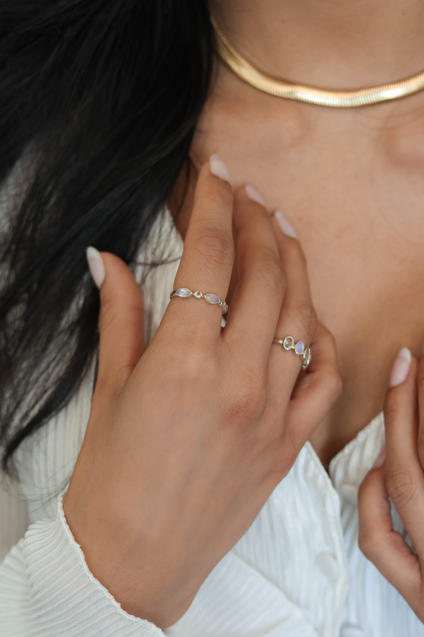 Olivia Ring Moonstone - Silver