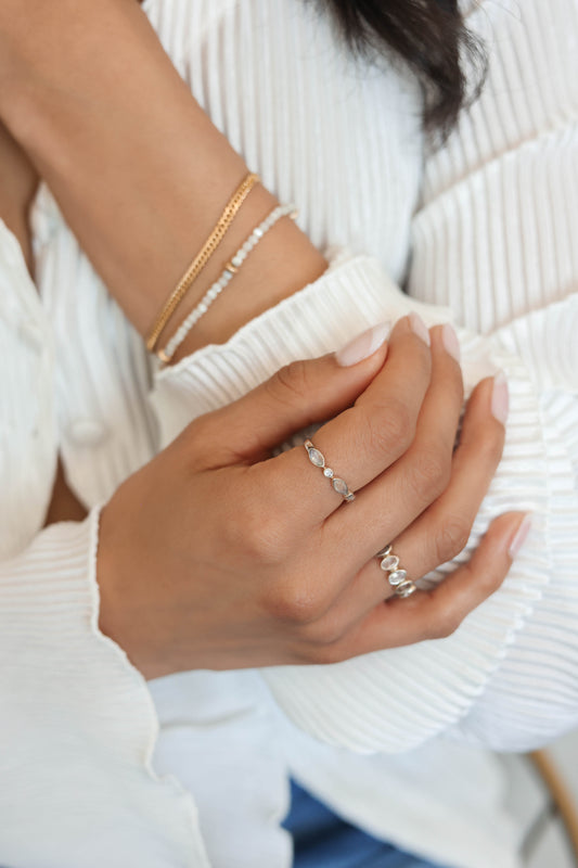 Olivia Ring Moonstone - Silver