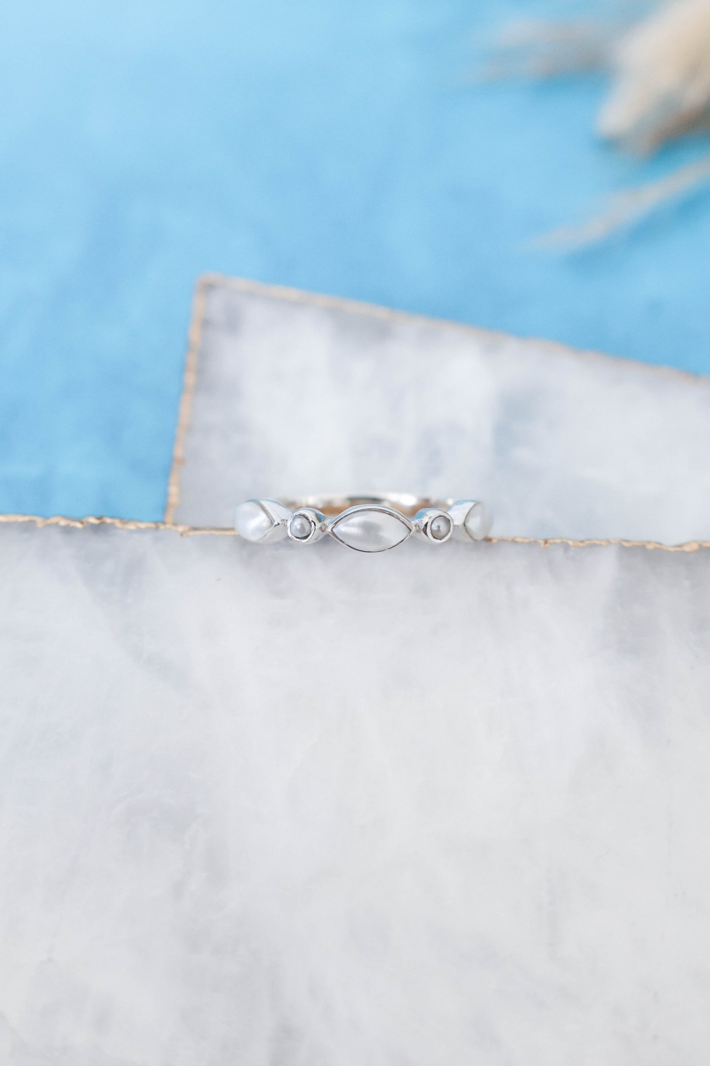 Olivia Ring Pearl - Silver