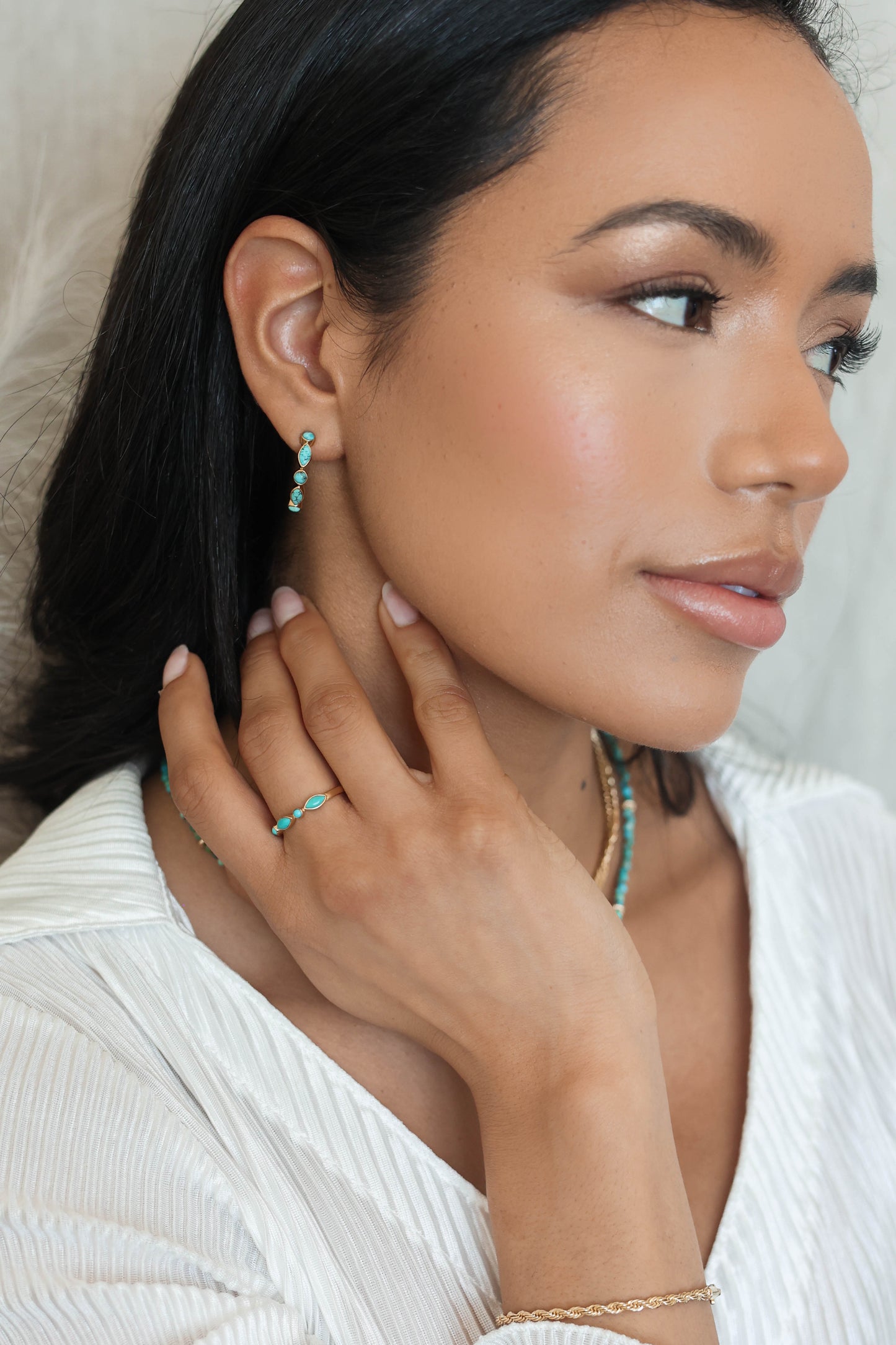 Olivia Ring Turquoise - Gold