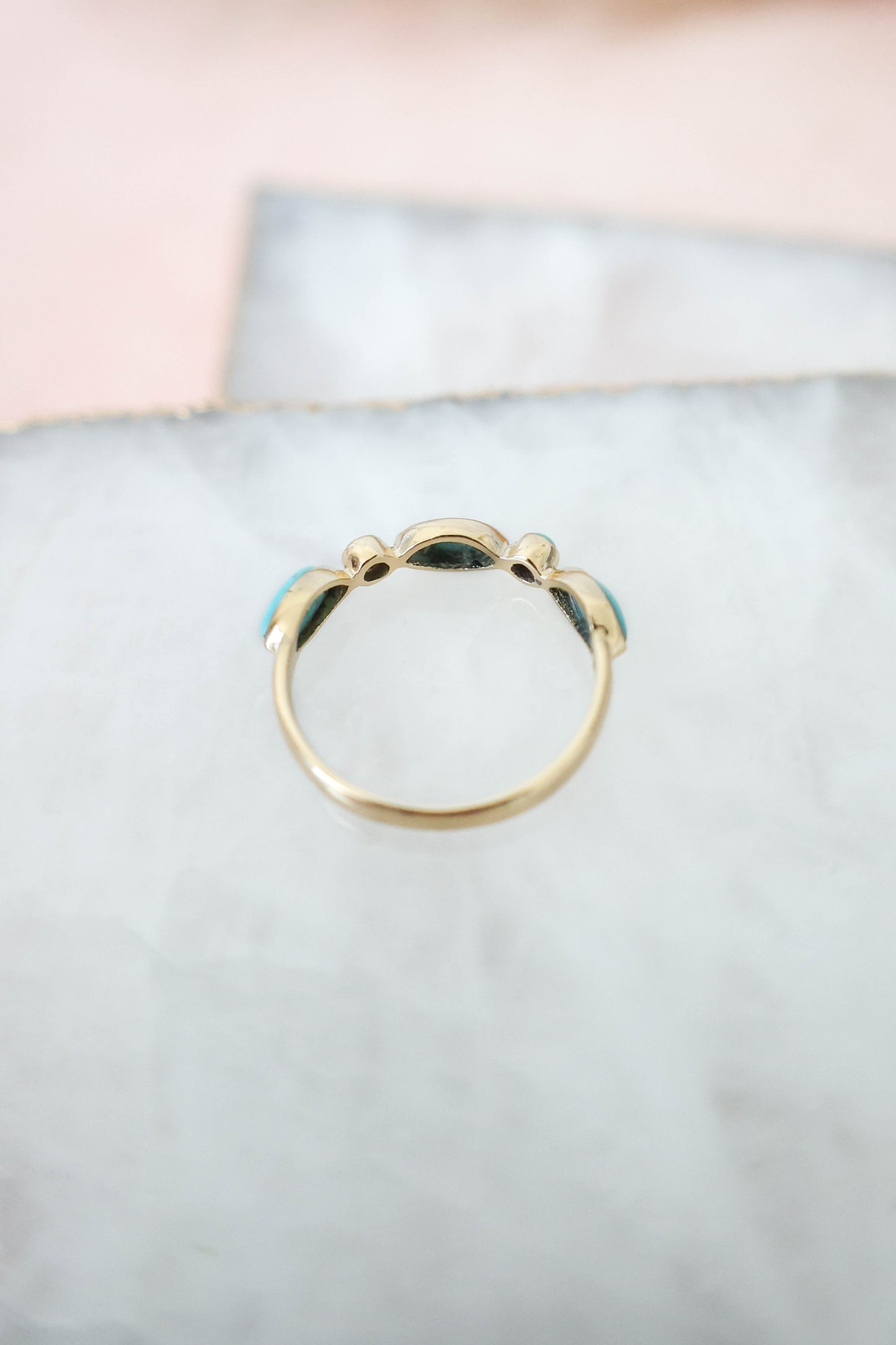 Olivia Ring Turquoise - Gold
