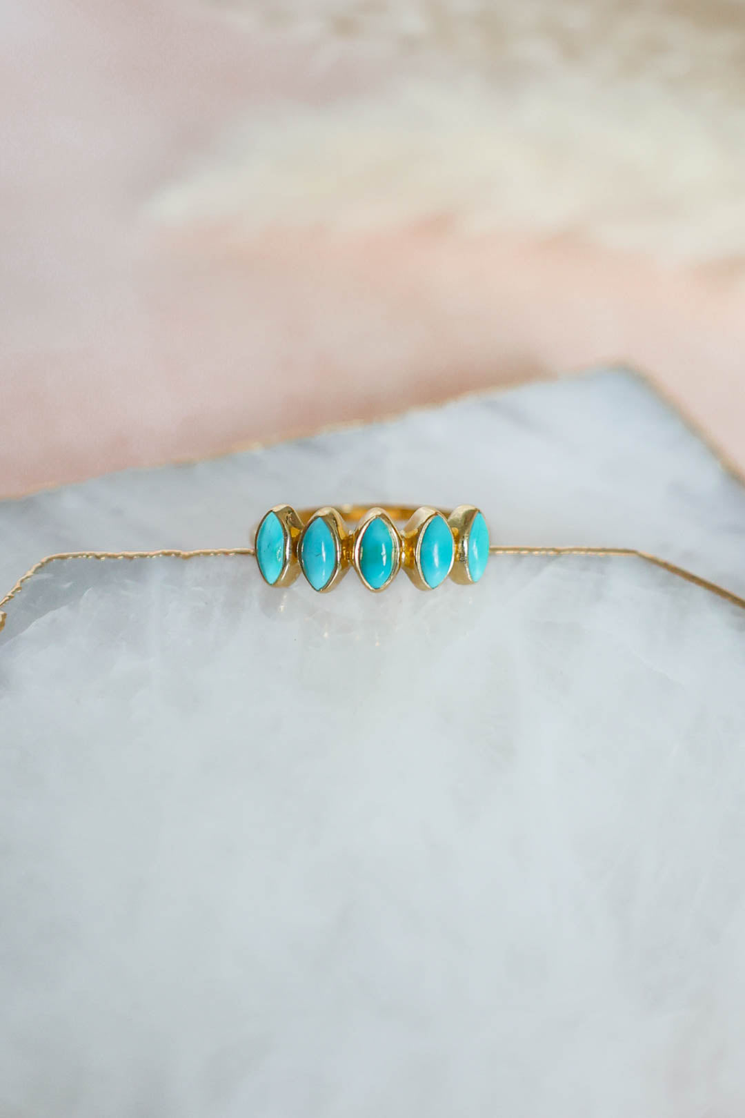 Hudson Ring Turquoise - Gold