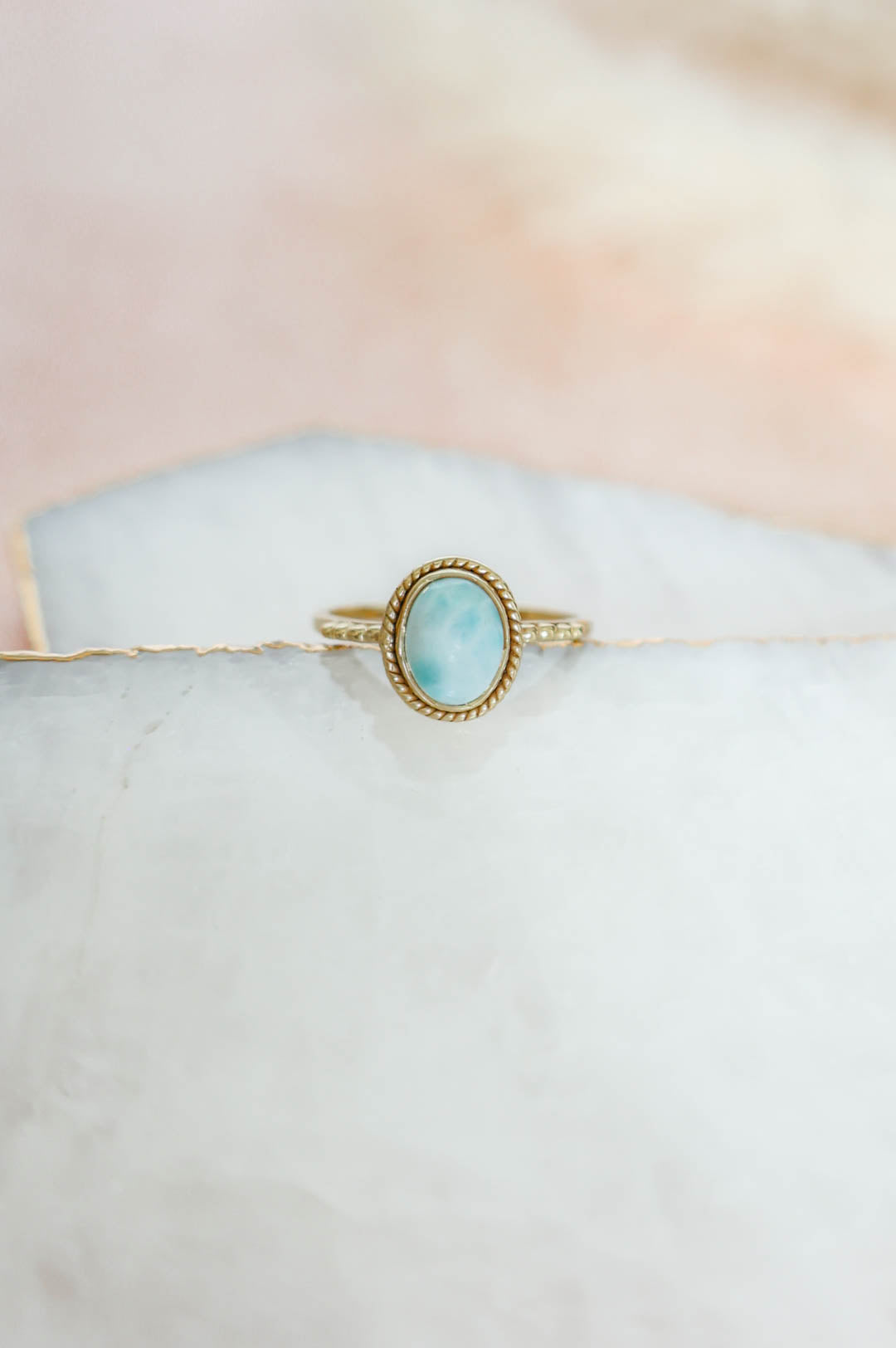 Julianna Ring Larimar - Gold