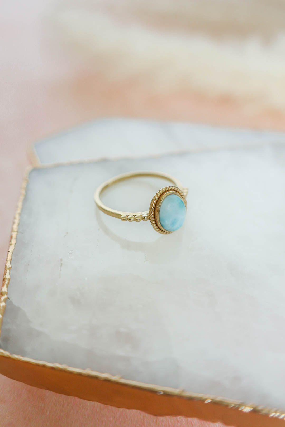 Julianna Ring Larimar - Gold