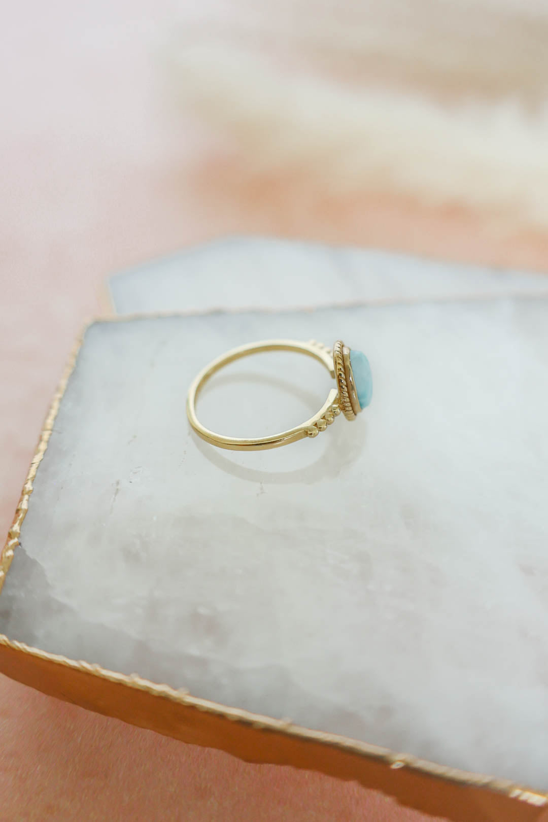 Julianna Ring Larimar - Gold