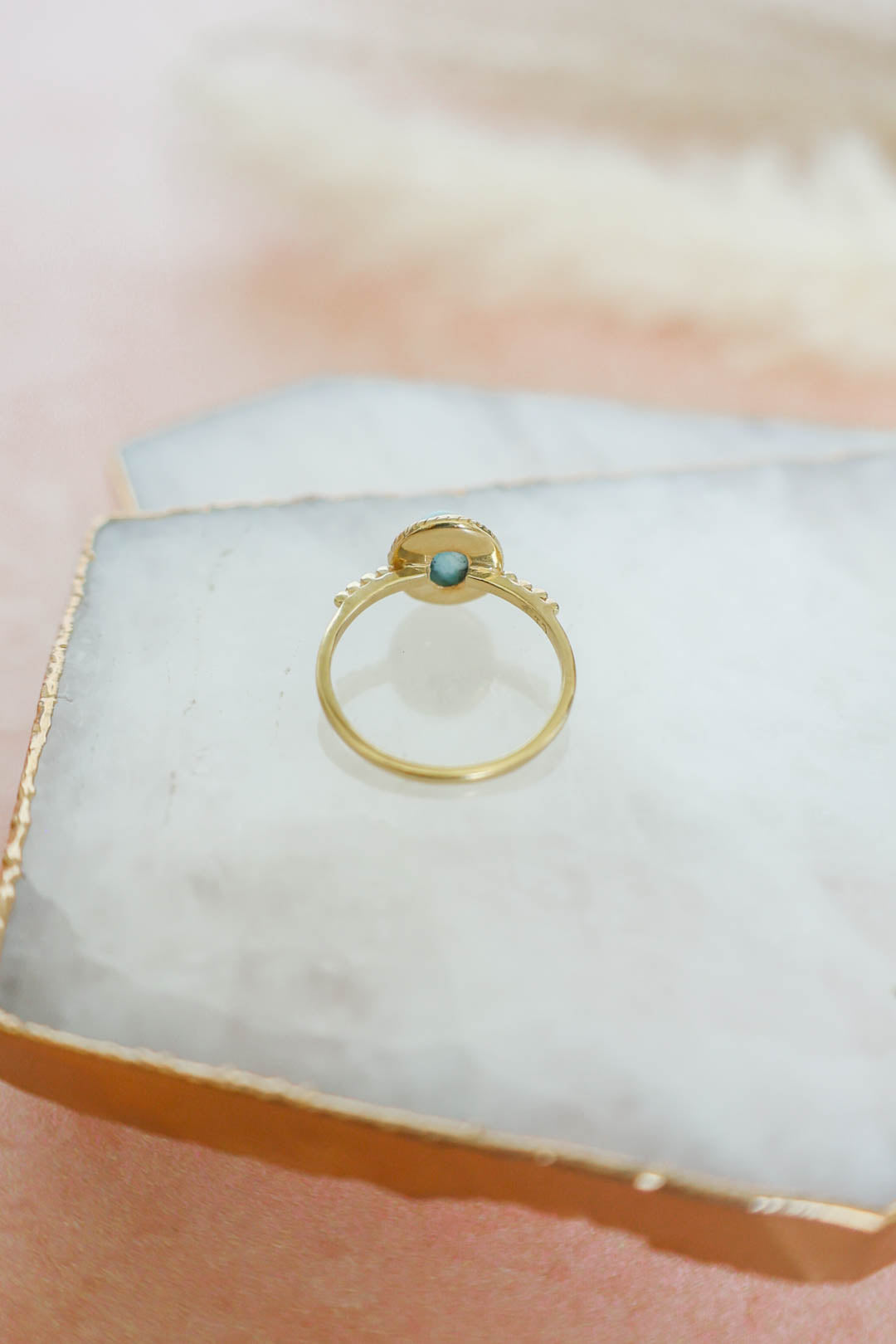 Julianna Ring Larimar - Gold
