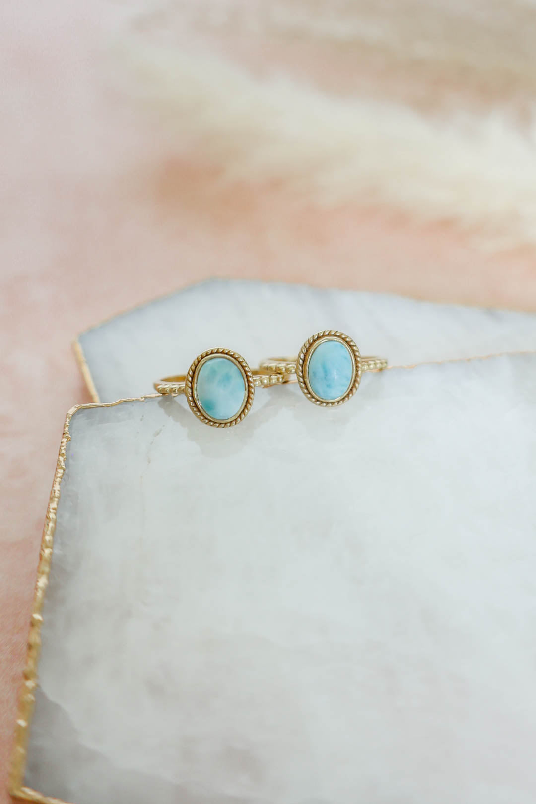 Julianna Ring Larimar - Gold