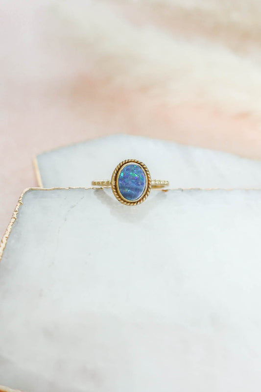 Julianna Ring Australian Opal - Gold