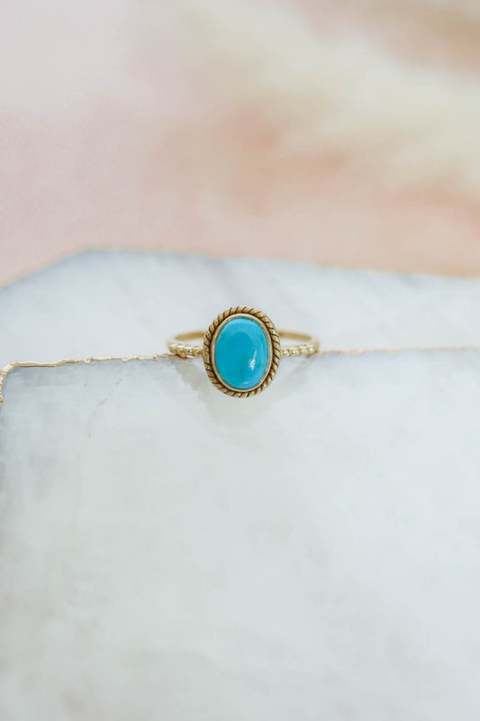Julianna Ring Turquoise - Gold