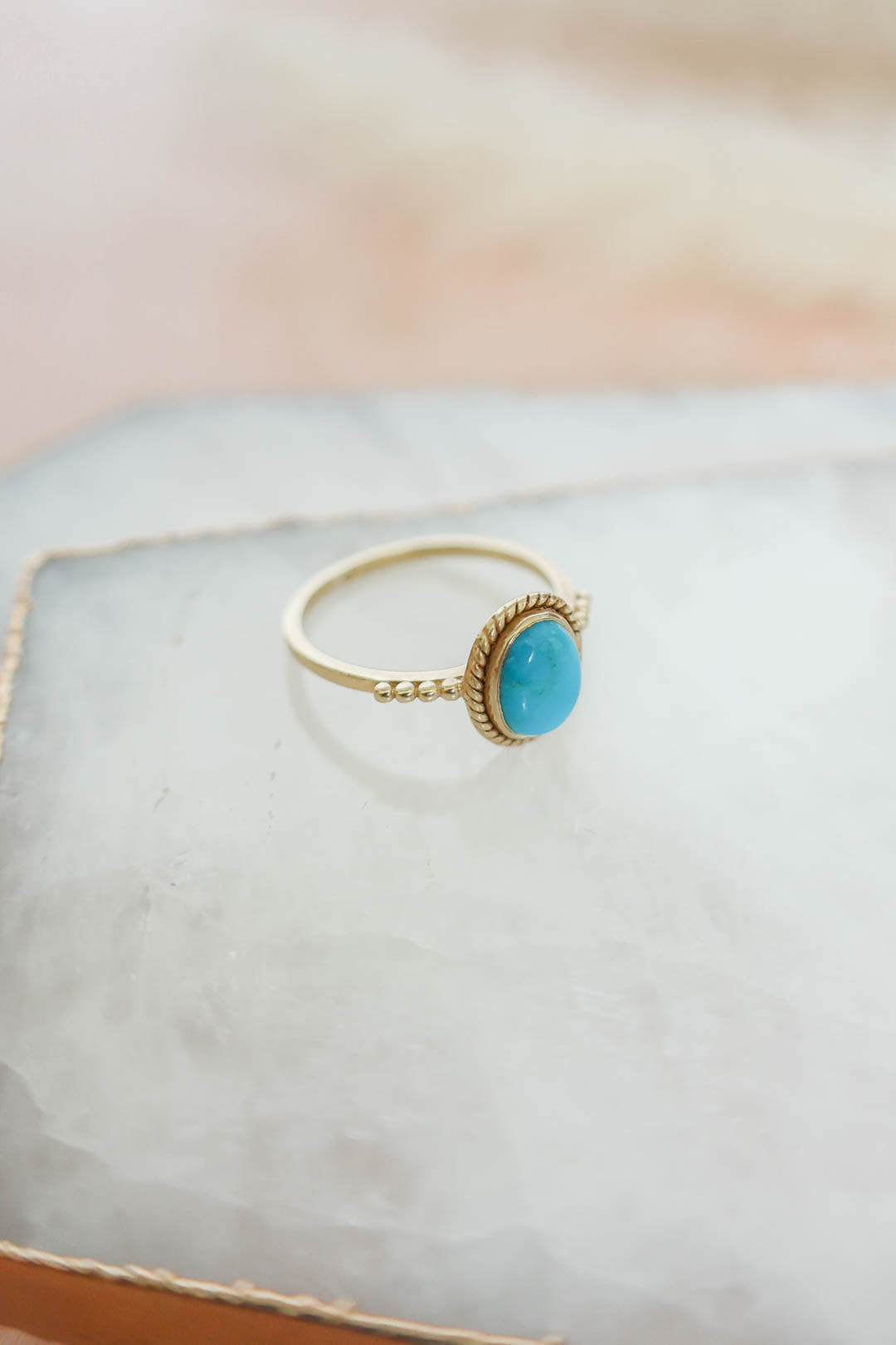 Julianna Ring Turquoise - Gold