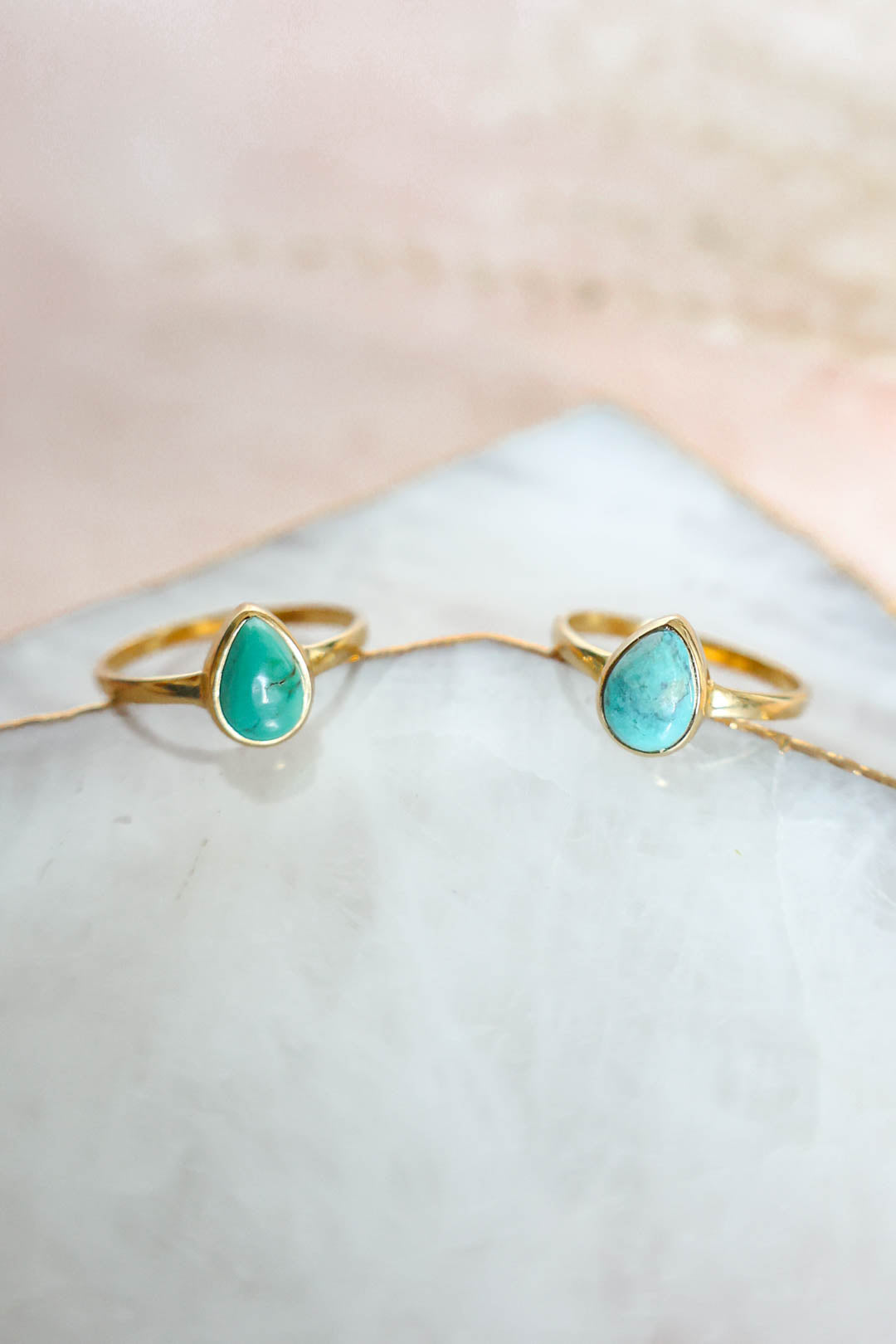 Mesa Ring Turquoise - Gold